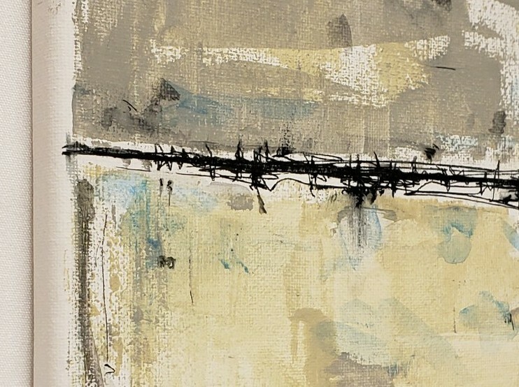 No.951 Original Abstract Modern Minimal Contemporary Painting By K.A.Davis