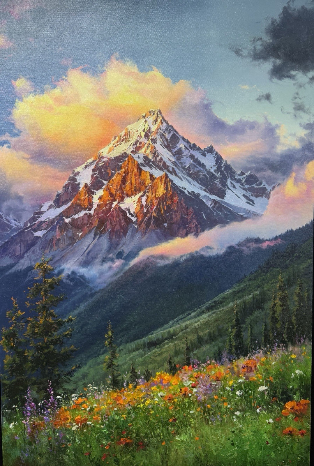After the rain . Original Painting Oil On Canvas