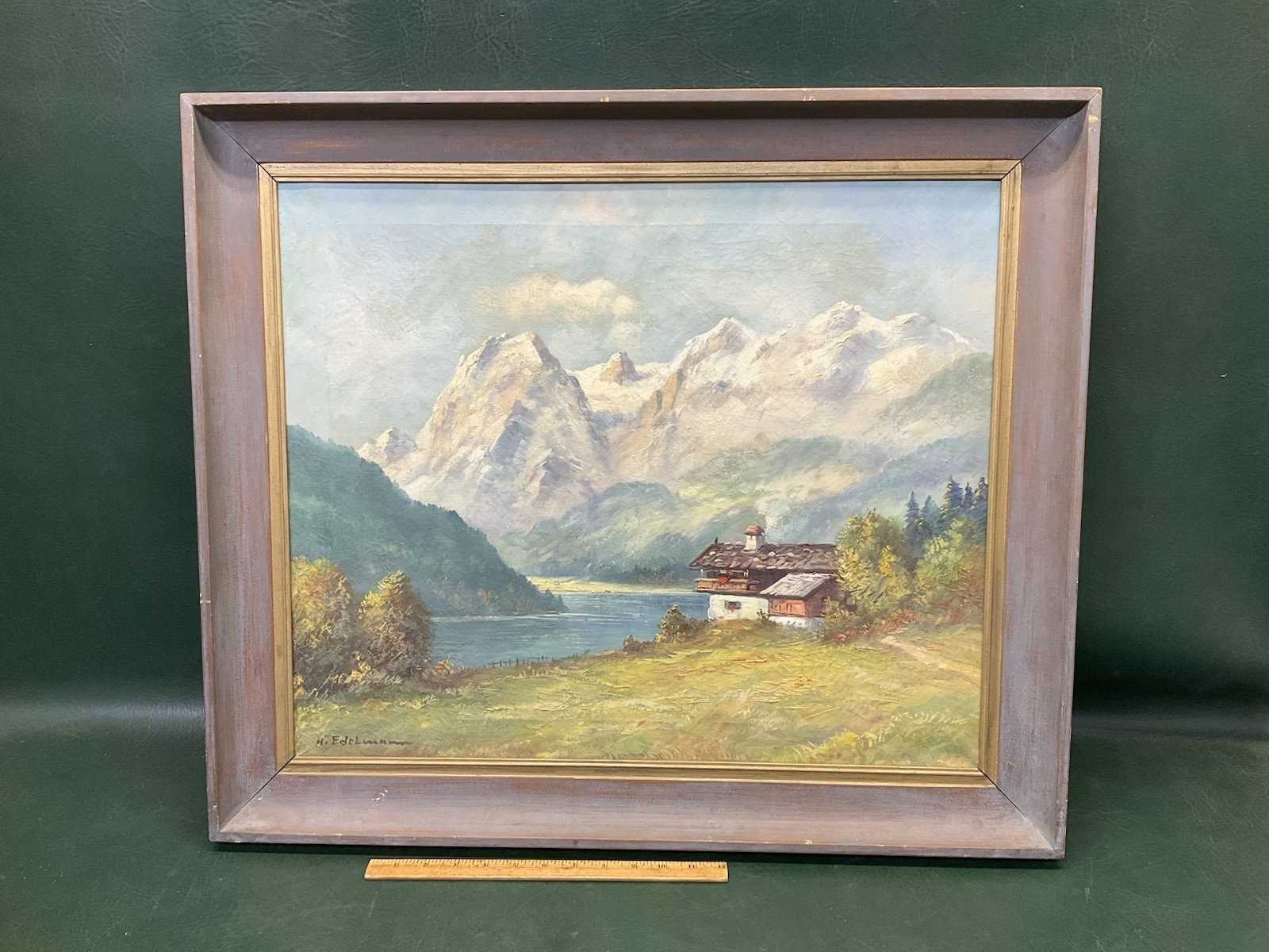 Original Signed Hans Edelmann ~ Berchtesgaden, Germany Landscape Oil ~ Framed