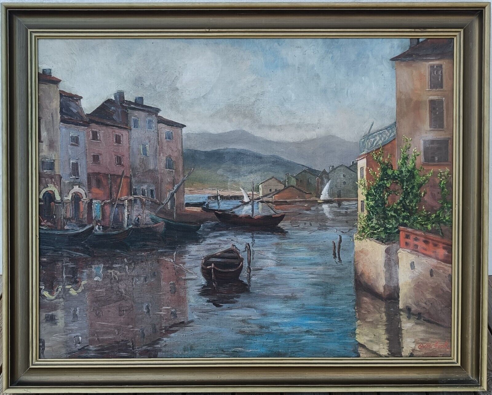 Venetian lagoon city of Chioggia – Ölgemälde / oil painting