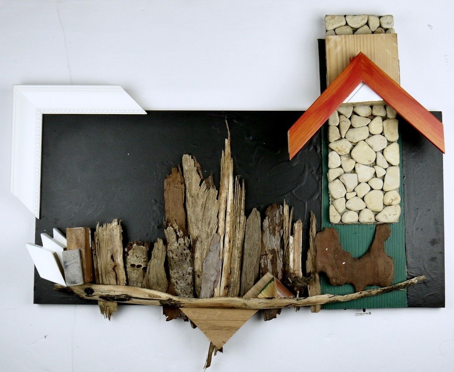 STICKS AND SKIES Modern Architecture Black Green Art by Steven Tannenbaum Tao-E