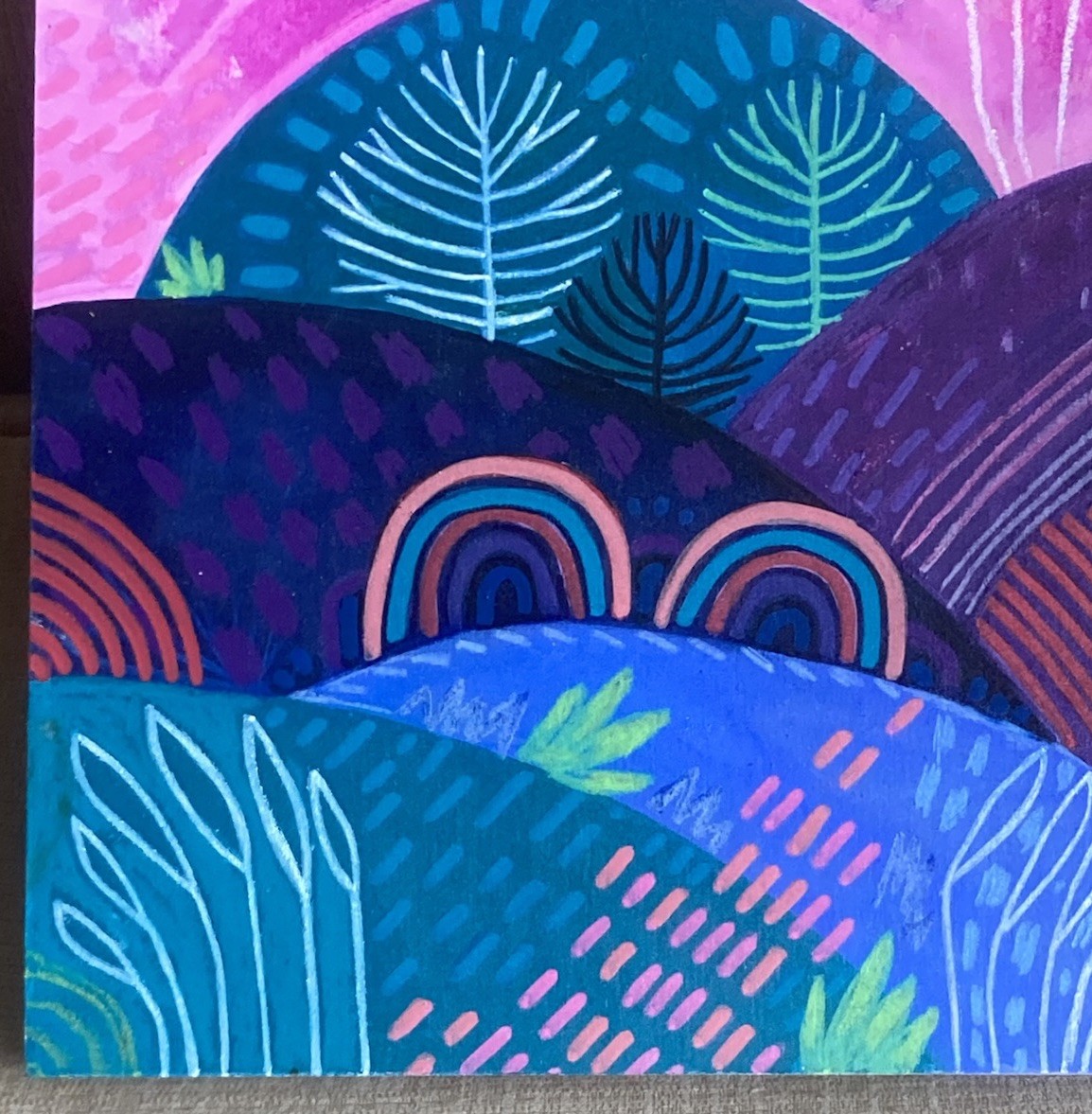 Sunrise Sunset by Jessica Swift Original 2024 Signed Acrylic Painting On Canvas