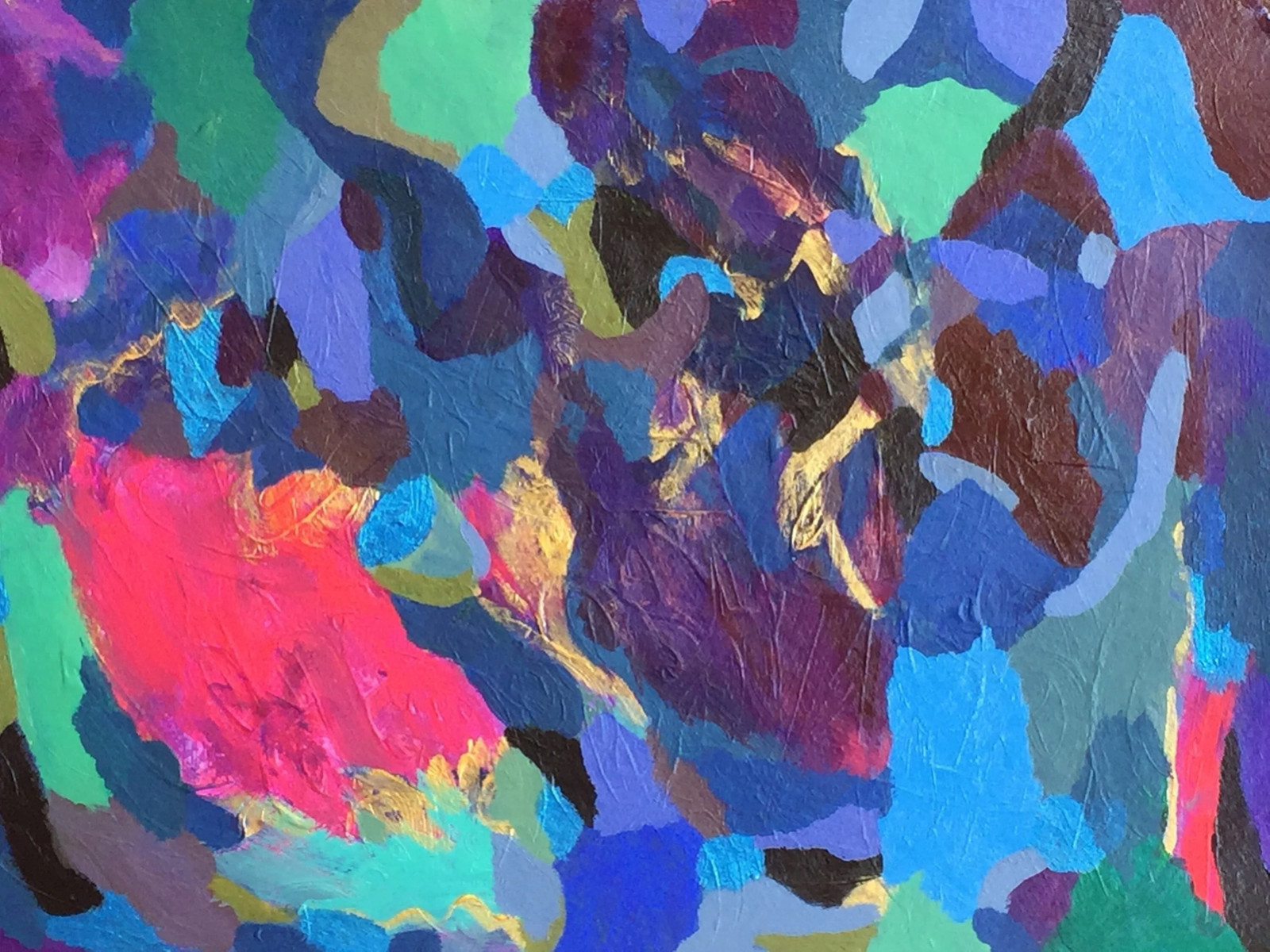 Abstract Painting Original Acrylic Colorful Modern Art 11 x 14 Paper Jimarieart