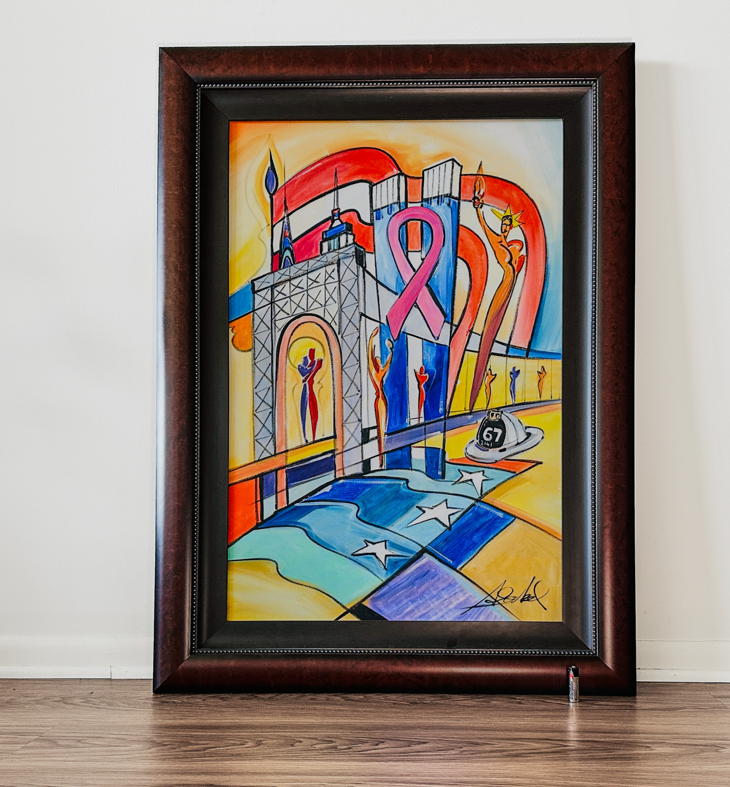 Alfred Gockel Original Acrylic Painting «New Lease on Life» 2007 NYC 9/11 COA