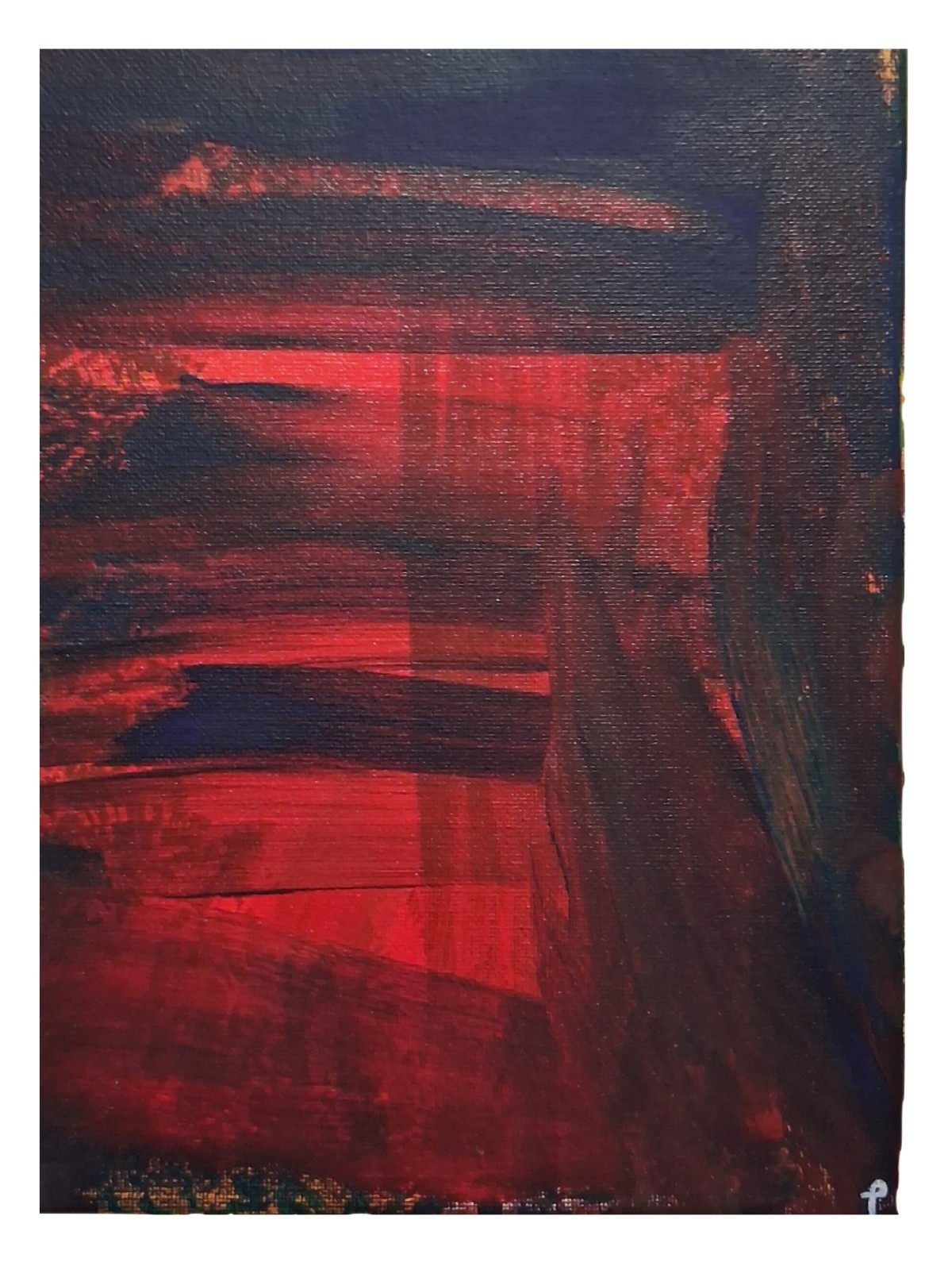 Hand Painted Acrylic Expressionism Abstract Artwork OOAK With Artist Signature