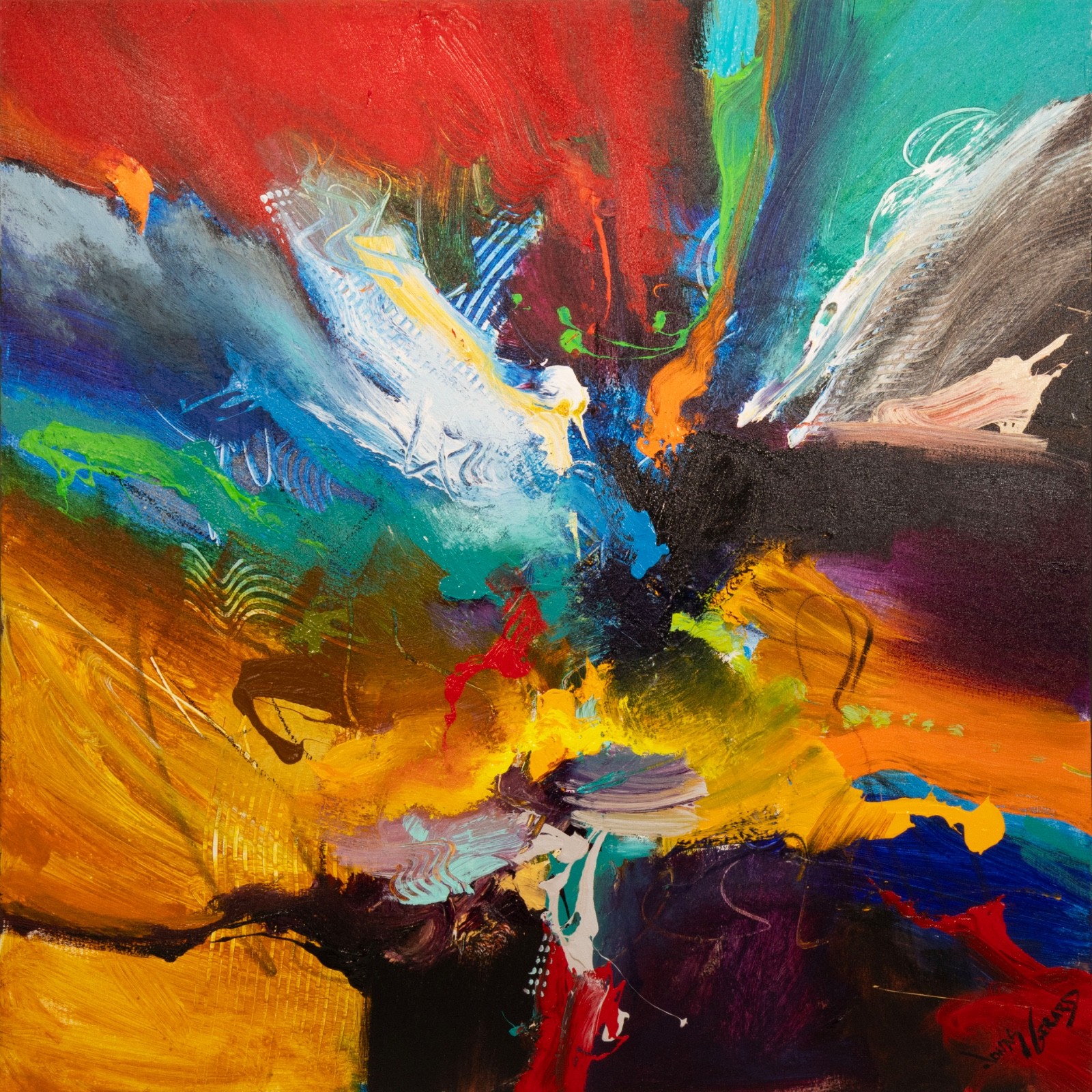 Jonas Gerard – Presence Is (2007) Singed Acrylic on Canvas Contemporary Painting