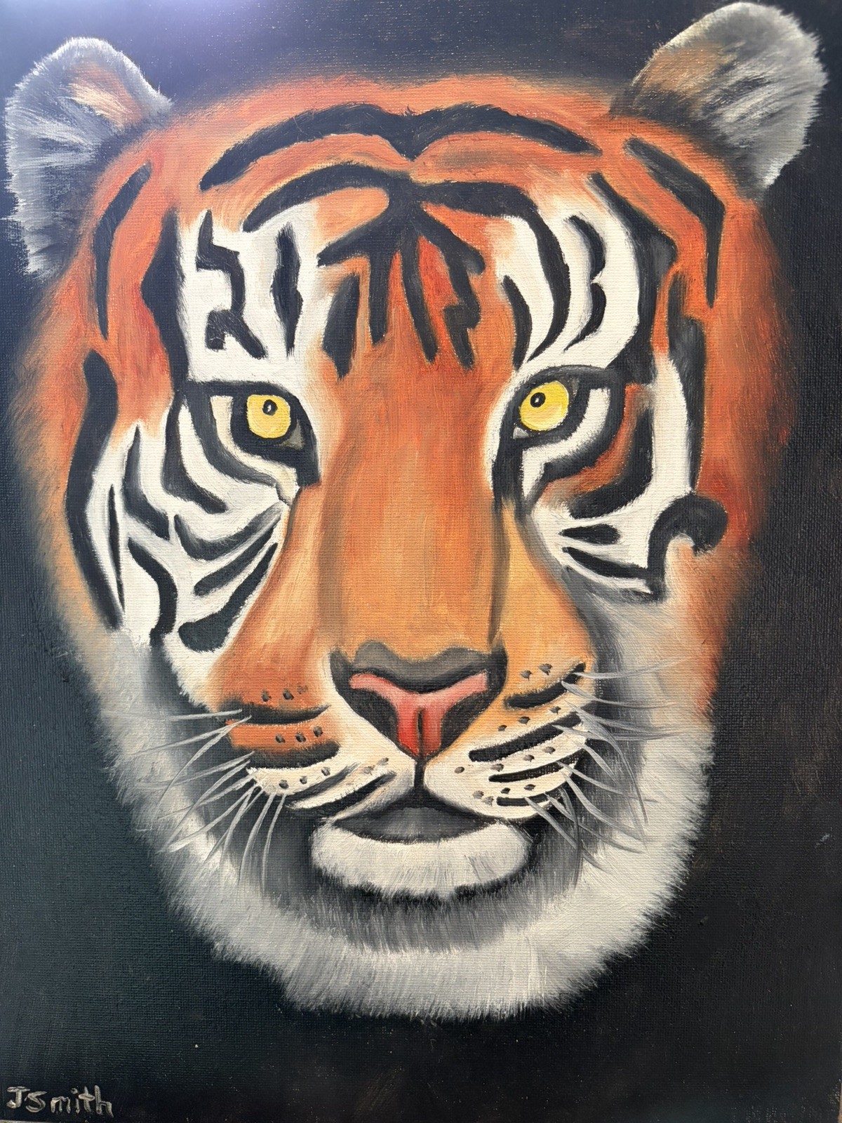 Original oil painting 11 x 14 inches gorgeous tiger signed canvas