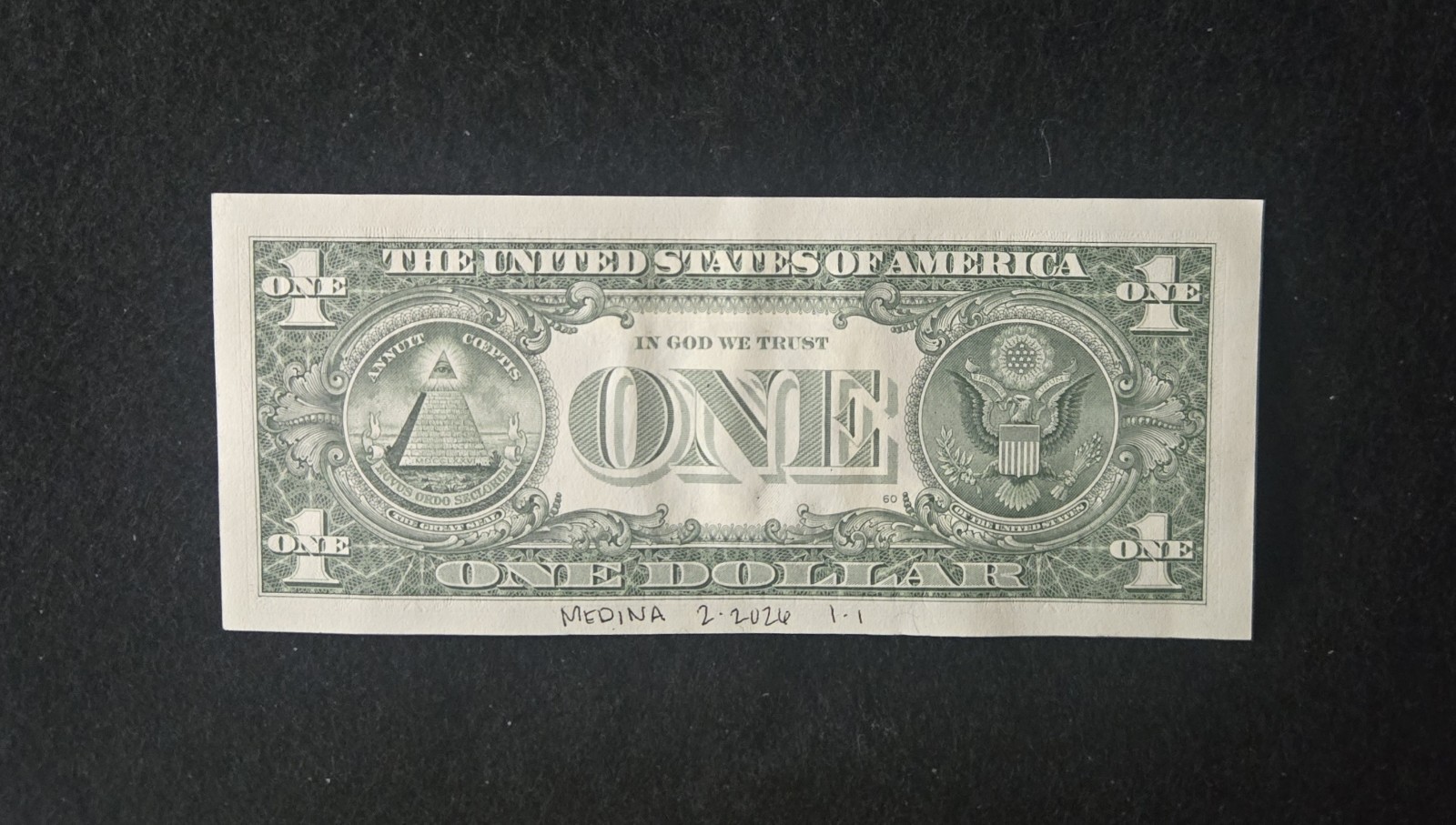 DONALDTRUMP. POTUS. Hand Painted. New Bank Note. Real USD Dollar Bill. COA