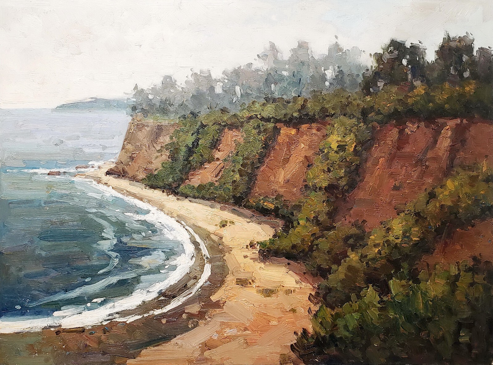 Cliff by the Ocean- 30×40 – 100% Hand painted Oil Painting on Canvas