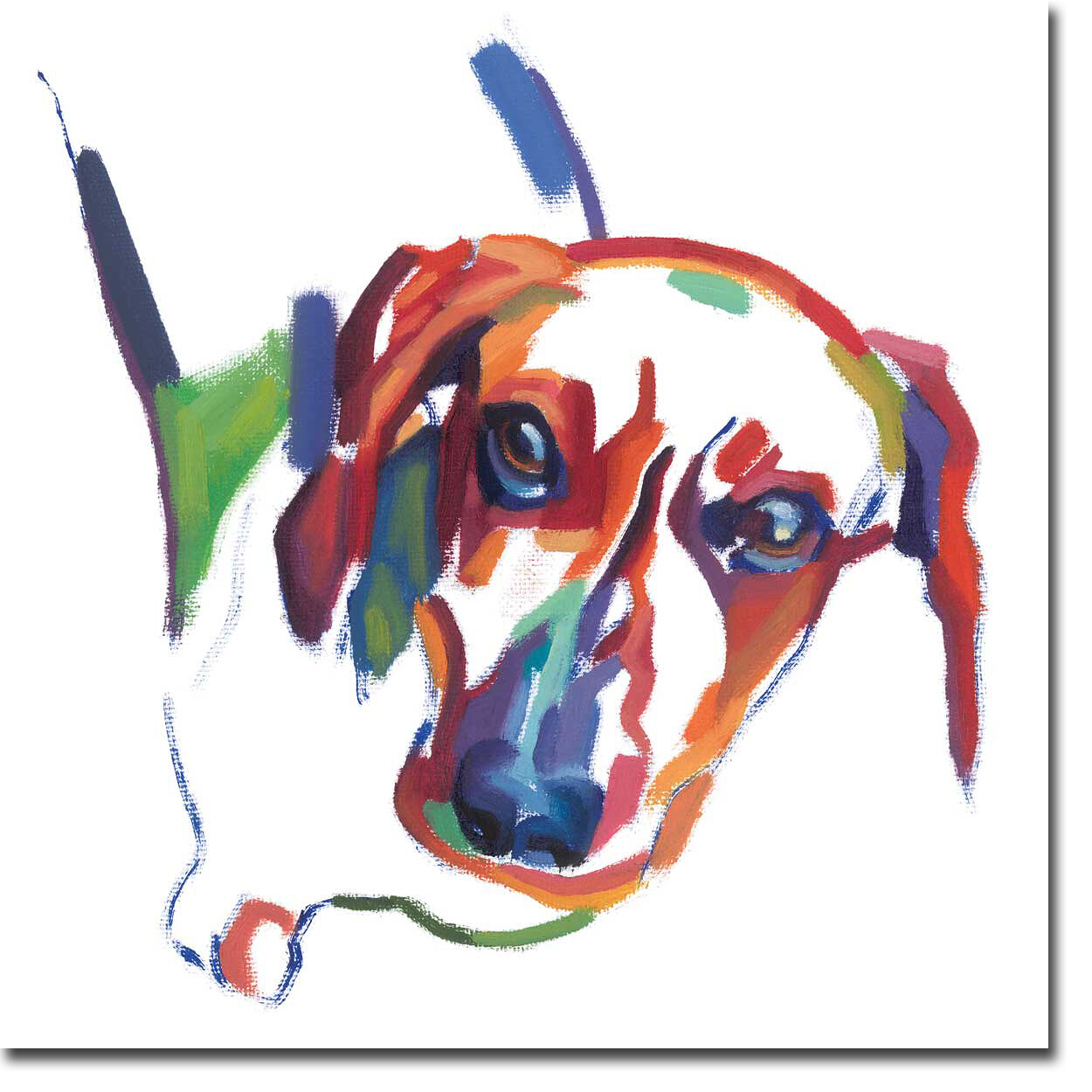 Dachshund by Andrew Talbot Gallery-Wrapped Canvas Giclee Artwork (18 in x 18 in)