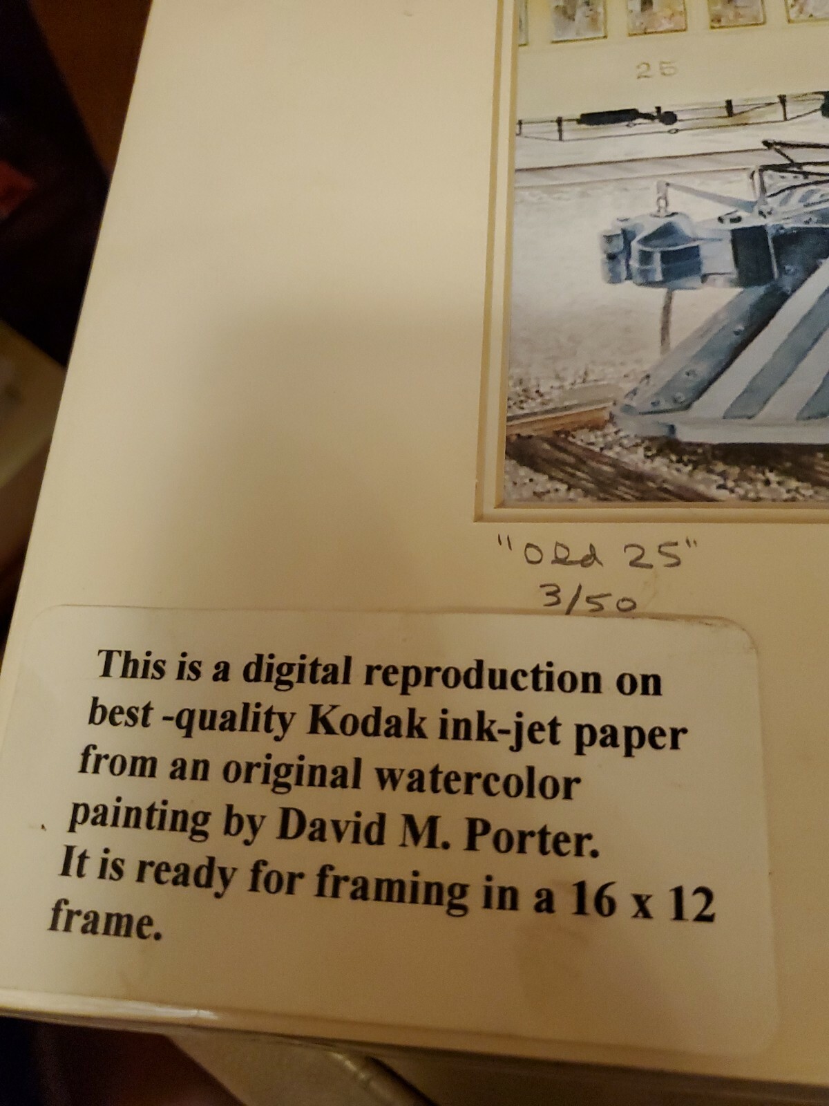 DAVID M.PORTER 2006 DIGITAL REPRODUCTION OF ORIGINAL WATERCOLOR PAINTING