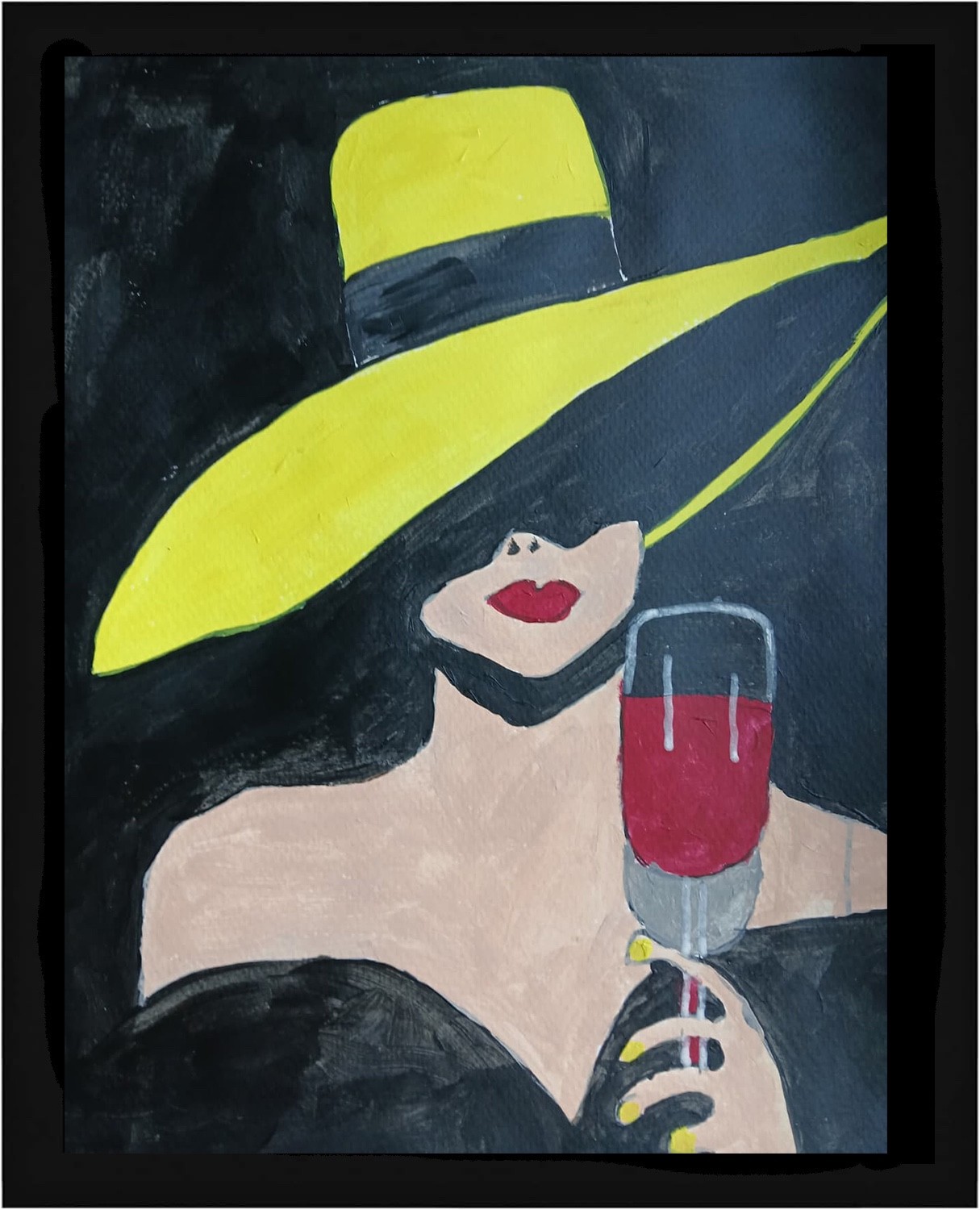 Expressionism/Abstract 11×14 Ladies Nite Signed Colorful Hand Made Art Painting