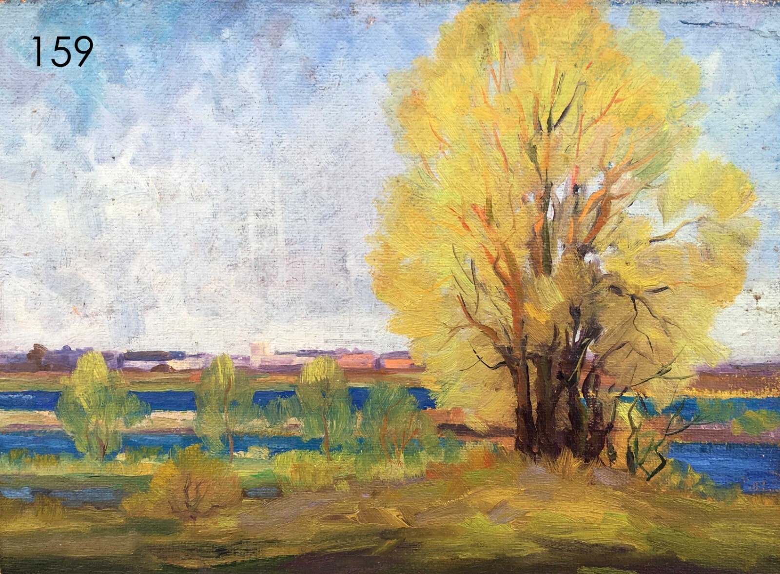 Oil Painting Unframed Autumn Original Artwork Signed Artwork Wall Decor n159