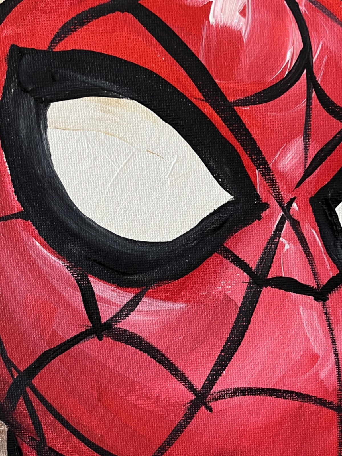 Atherton 11×14 Original Pop Art Comic Acrylic Painting «Spiderman» hand signed