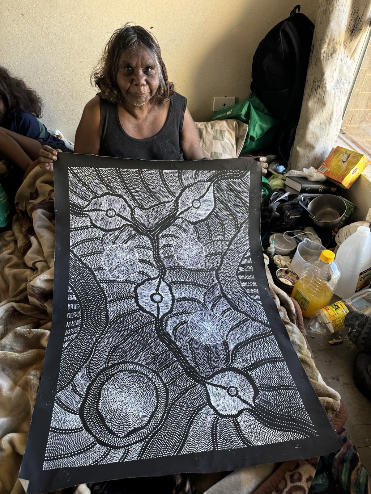 Anna Petyarre (Pitjara), Highly collectable Aboriginal art. Inc,COA and Photo’s
