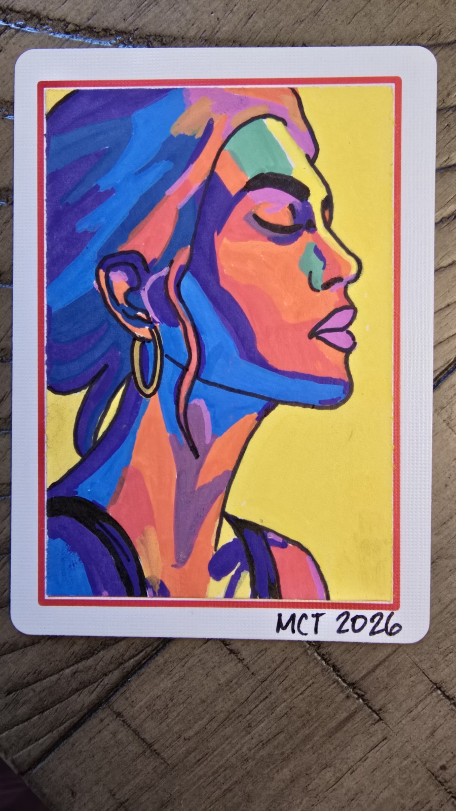 Original ACEO Soak Portrait Painting