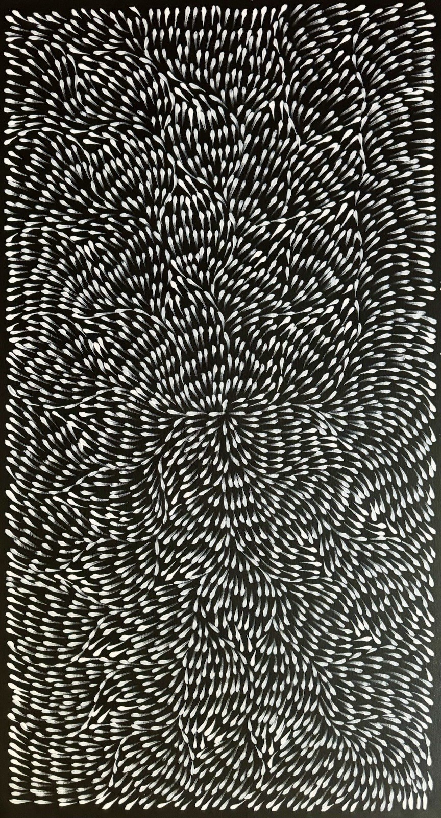Roseanne Morton Petyar, Authentic Aboriginal Art.Size,100cm x 50cm Medicine Leaf