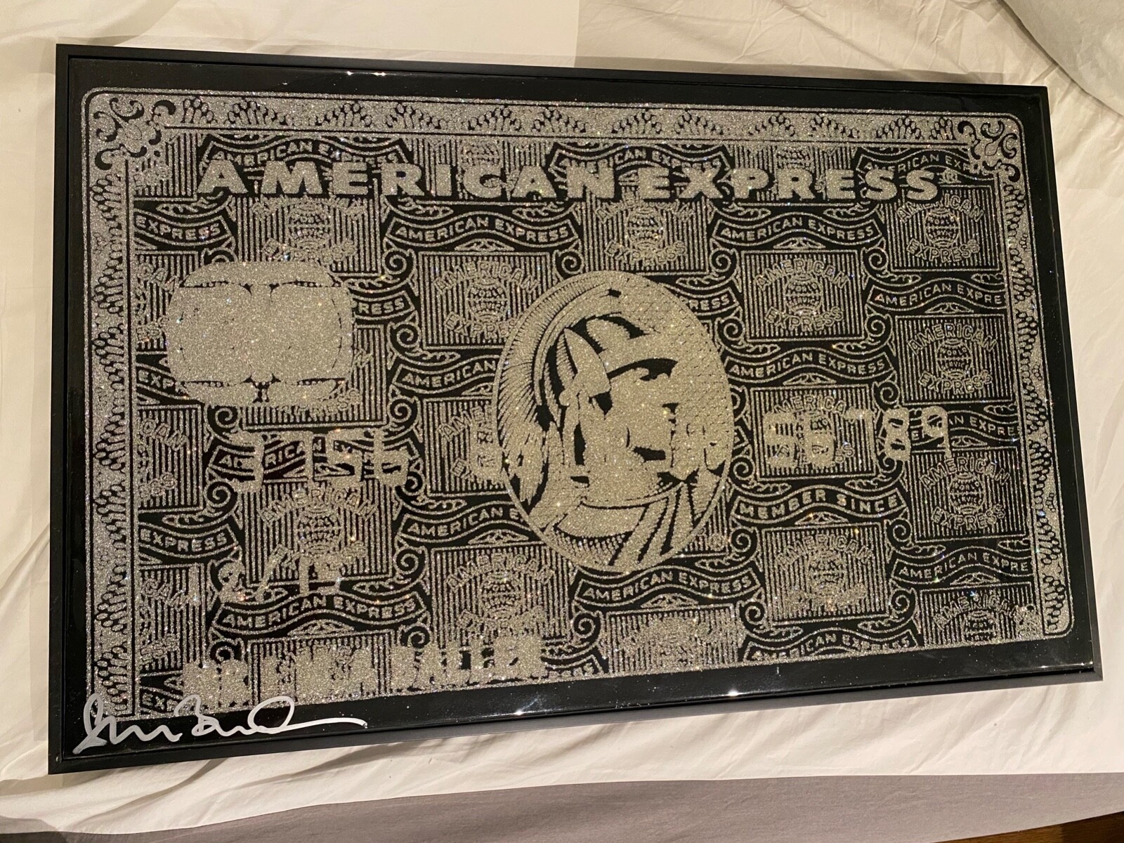 Shane Bowden Original Art MR.I.AM.A.BALLER GOLD& BLACK 20″X30″ 