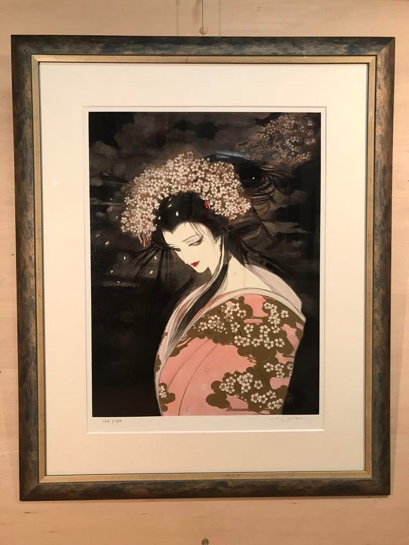 Yoshitaka Amano «Sakurahime» Mixed Media Autograph Edition collection e190