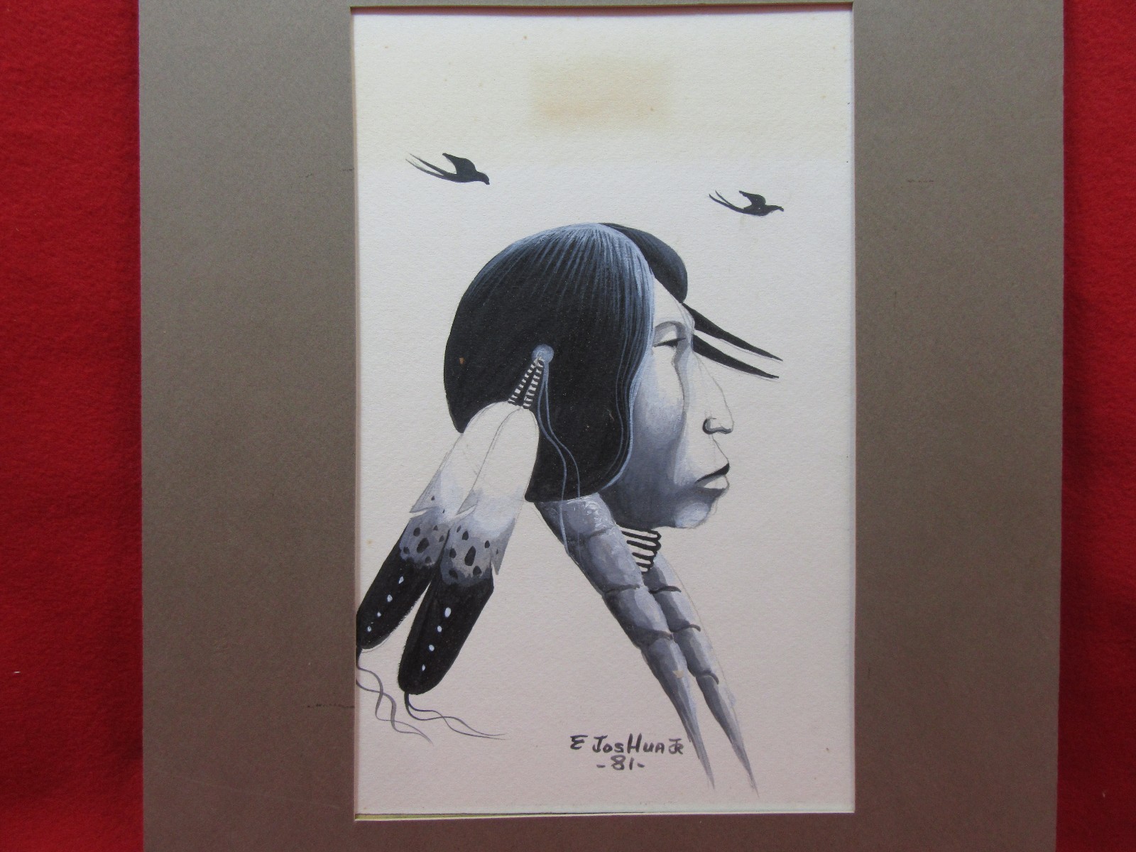 E-JOSHUA-JR-ORIGINAL-1981-NATIVE-AMERICAN- Painting