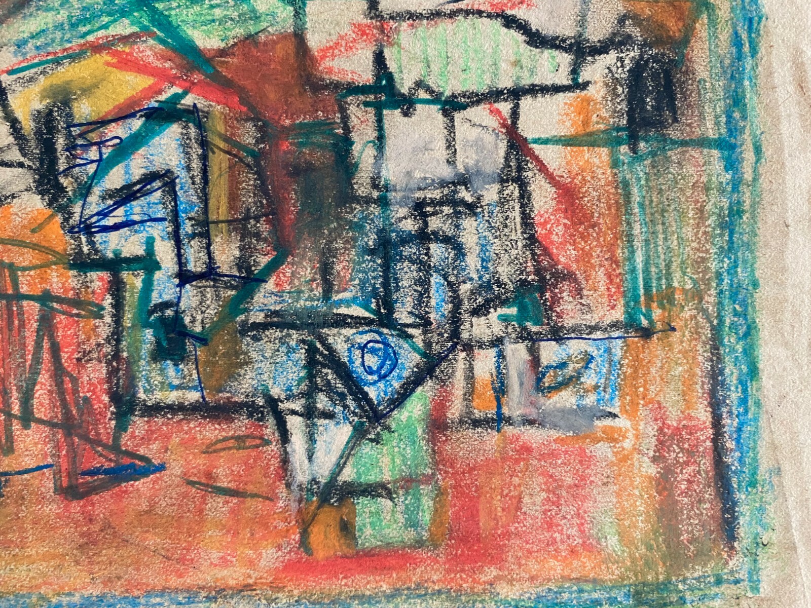 Juan David. Painting. Untitled, ca 1978. Mixed media on paper. Original art