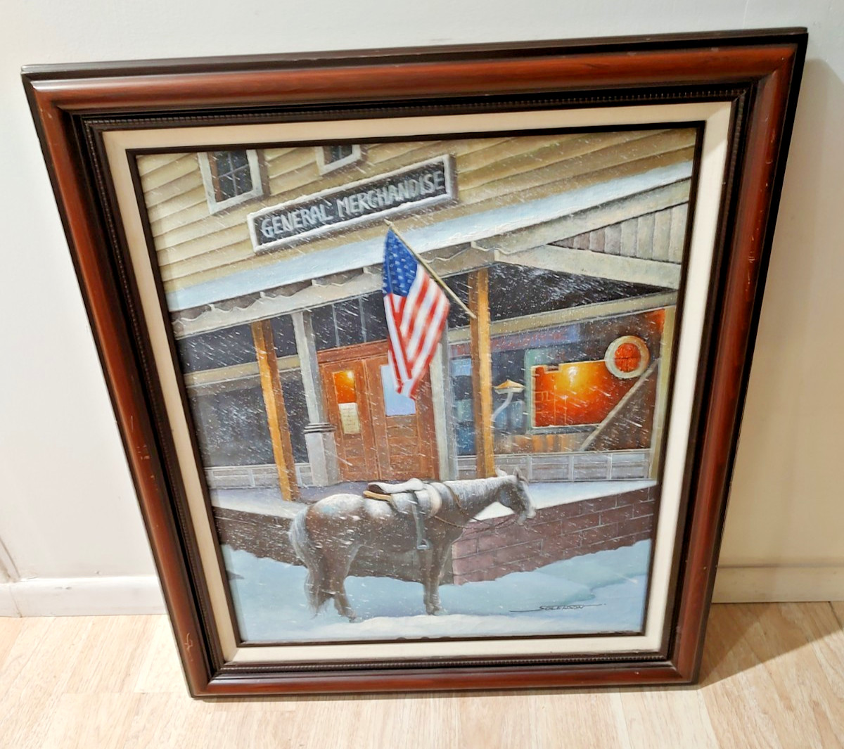 Jack Sorenson aka Solenson Original Oil Painting Western Cowboy Horses