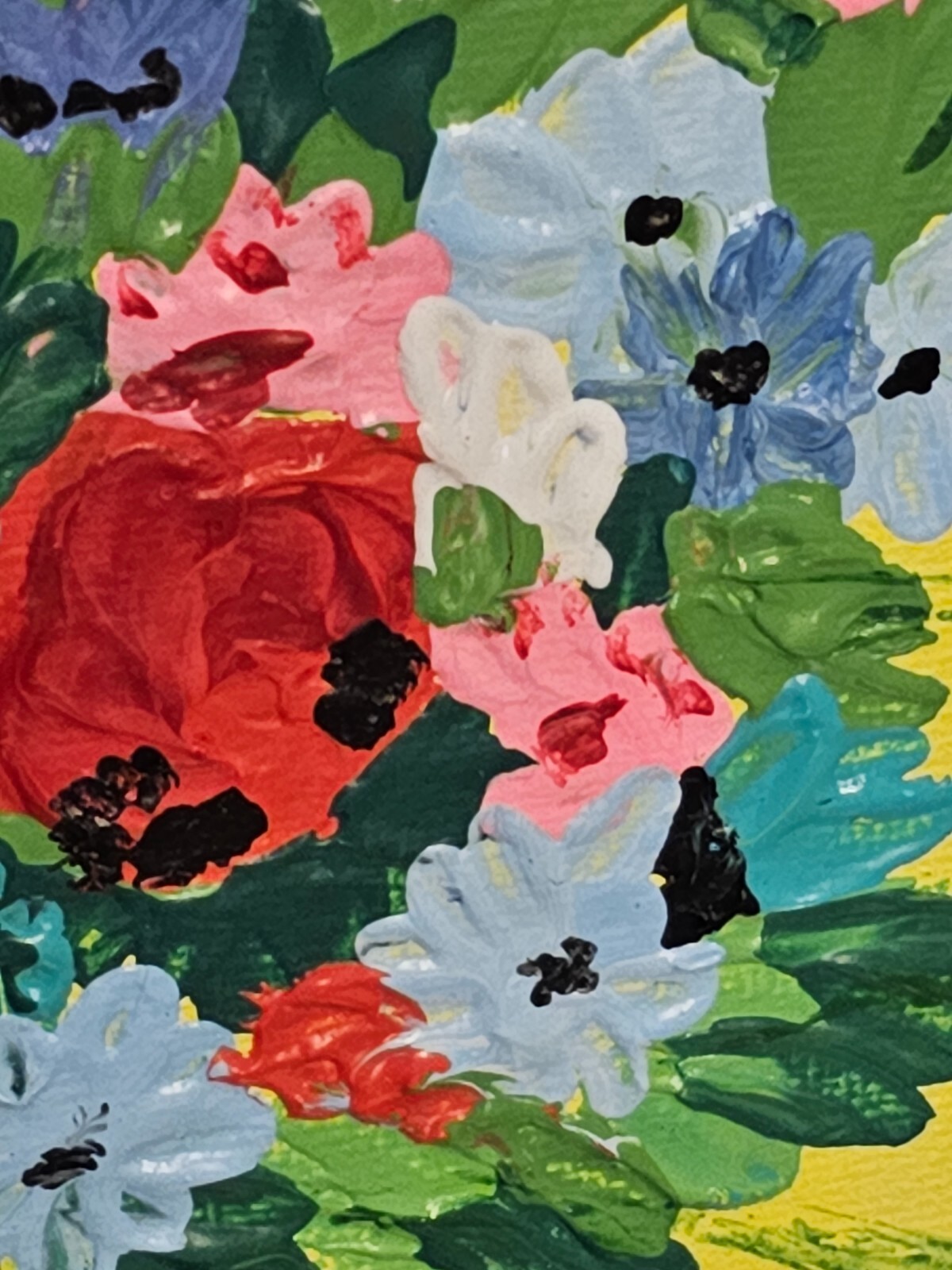 Wildflower Acrylic Painting, Original Flower Art, Summer Flower Bouquet, Garden