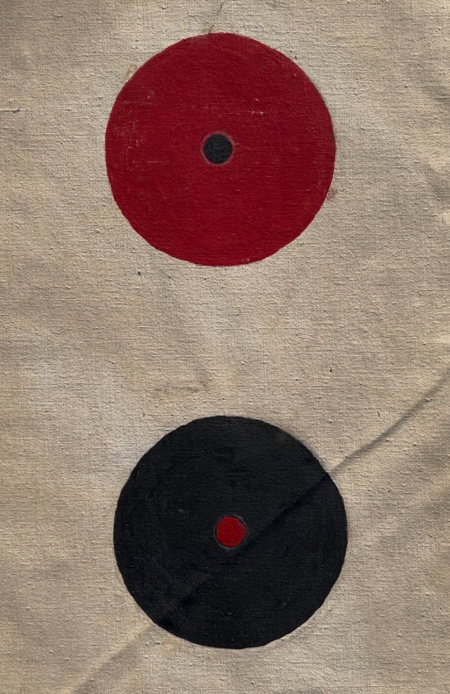 Adolph Gottlieb, New York City, 1903-1974, “Red Blue Round,” 19×14,” Listed.