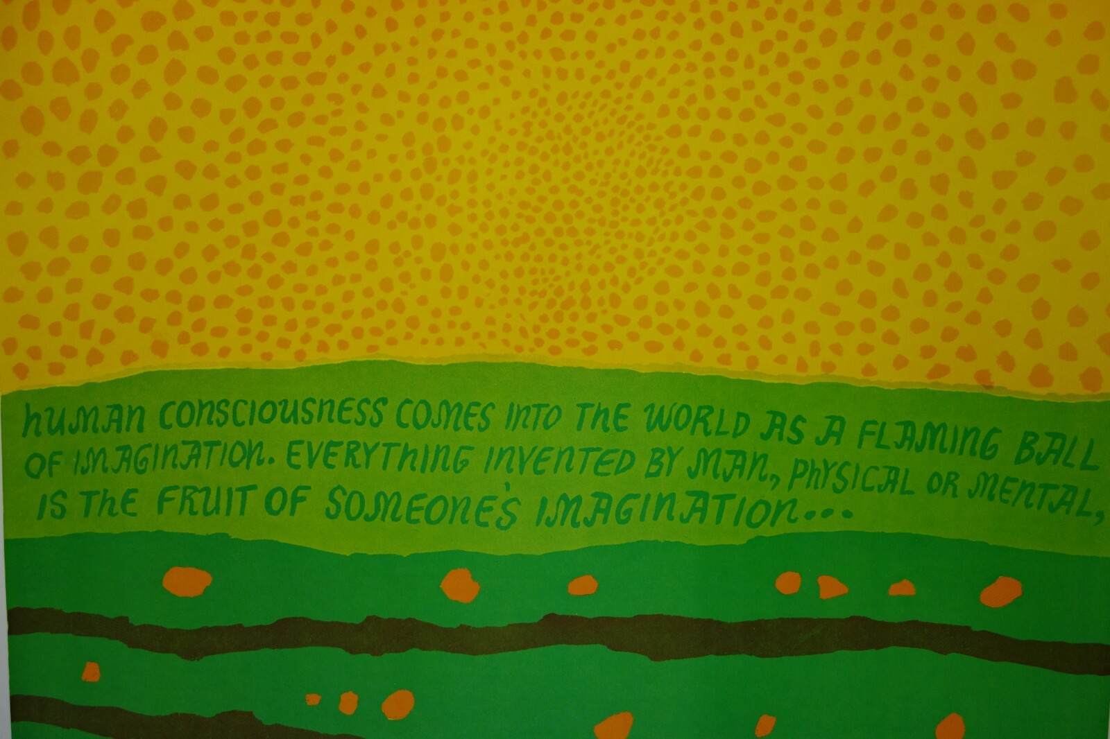 1968 Imagination Poster Lucia Capacchion Pearce LooArt #913 USA Peace Signed Art