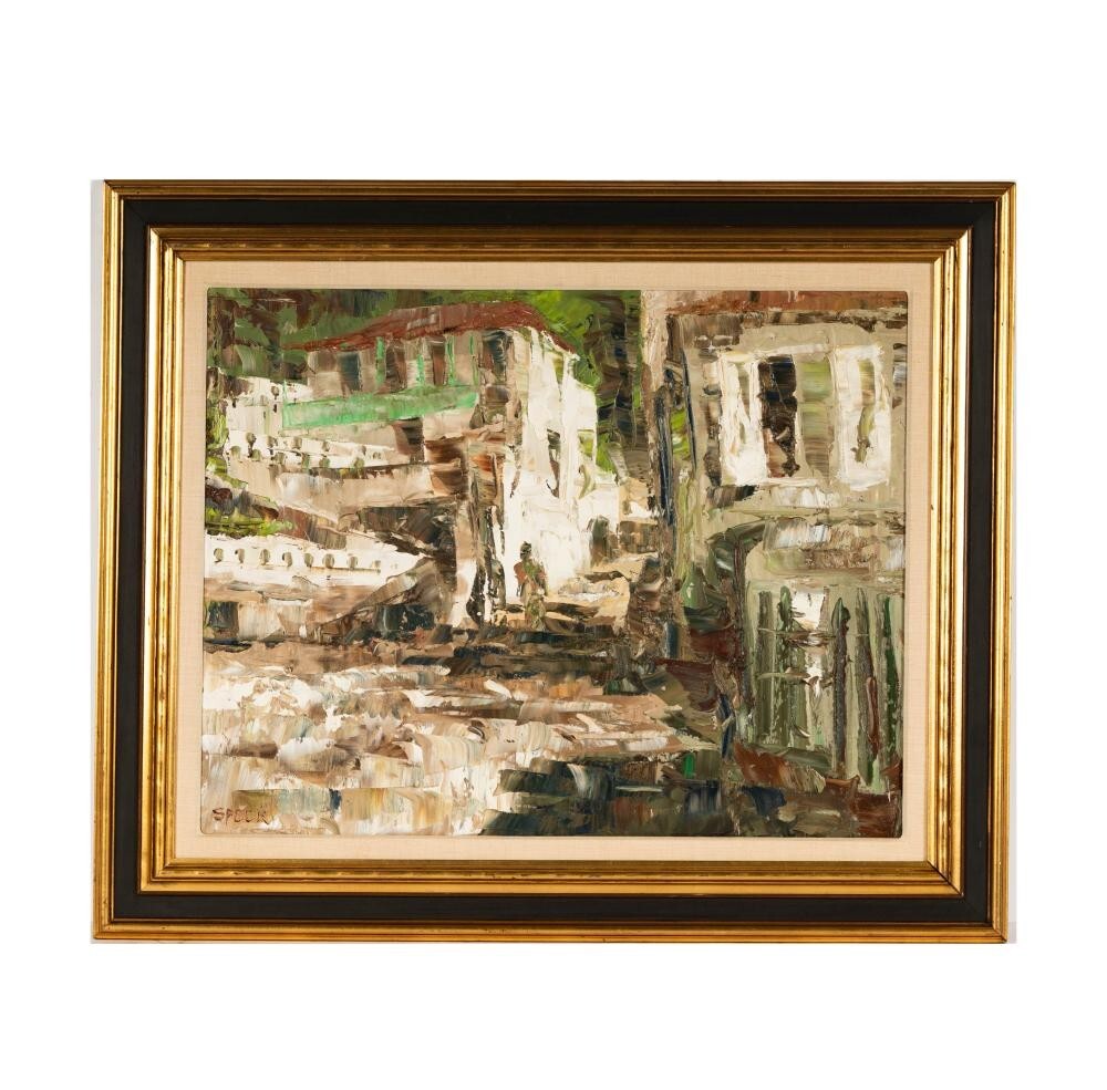 George Speck, United States 20th Century, Shadow Patterns Abstract painting