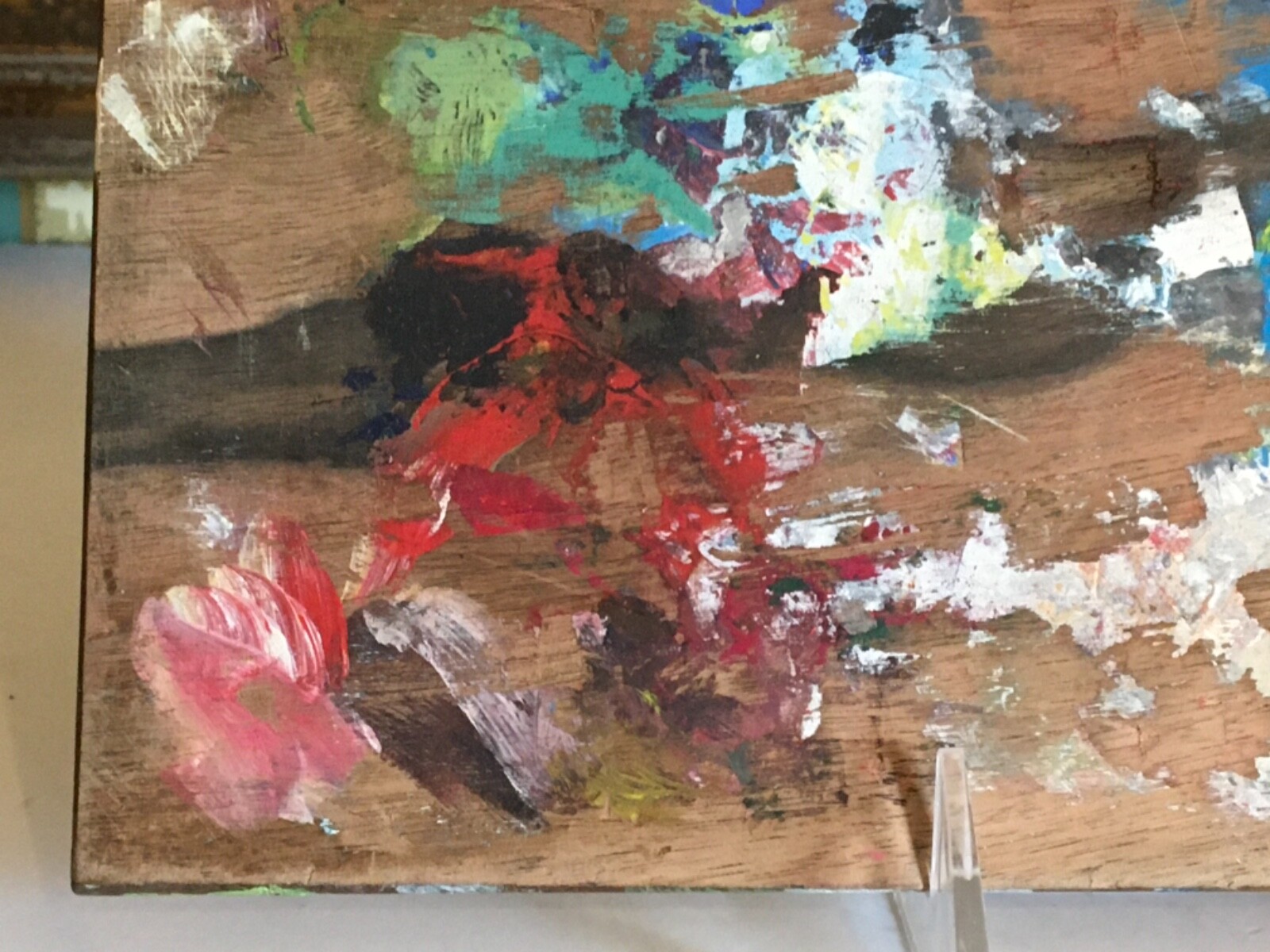 Original French Artists Painters Palette Paint on Both Sides Lyon France