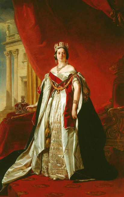 Oil Franz-Xaver-Winterhalter-Portrait-of-Victoria-of-the-United-Kingdom canvas