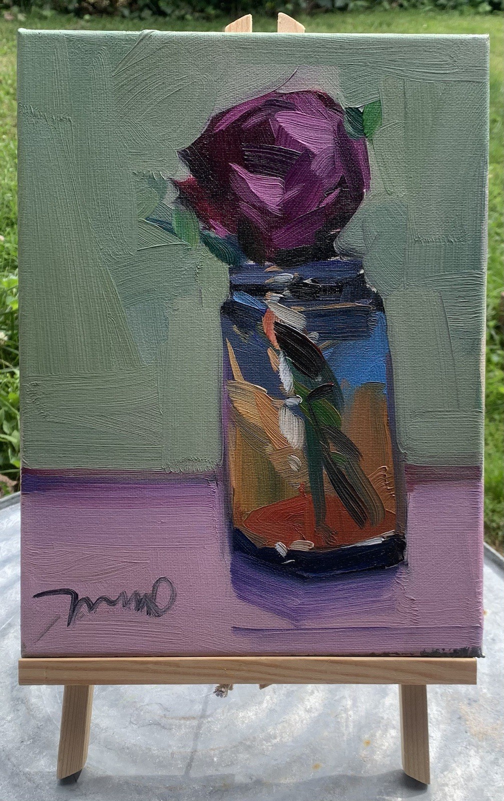 JOSE TRUJILLO Oil Painting ORIGINAL Still Life Floral 9” x 12”