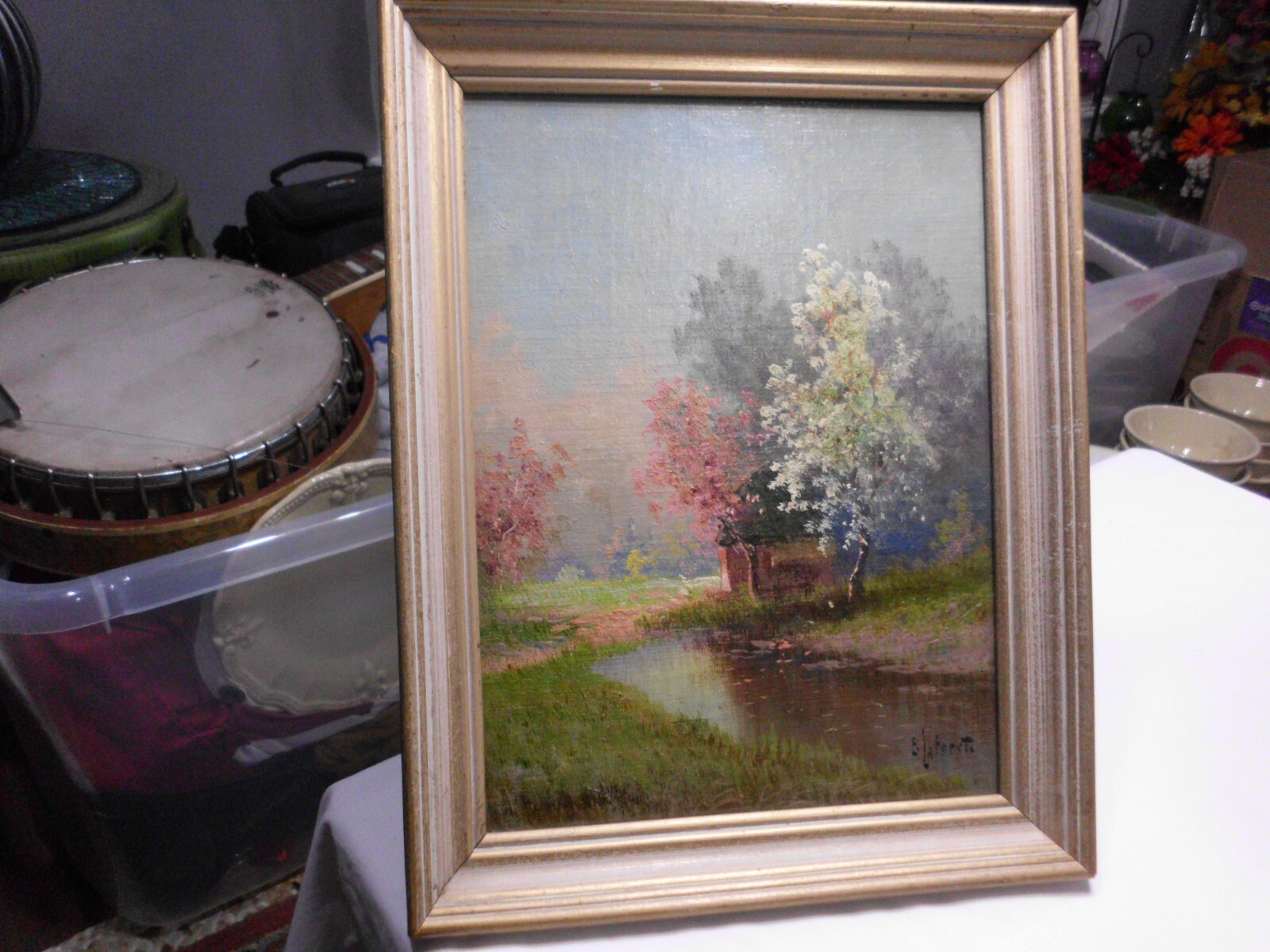 Eugene La Foret (1884 – 1955) Landscape Oil on Board Painting 11×14