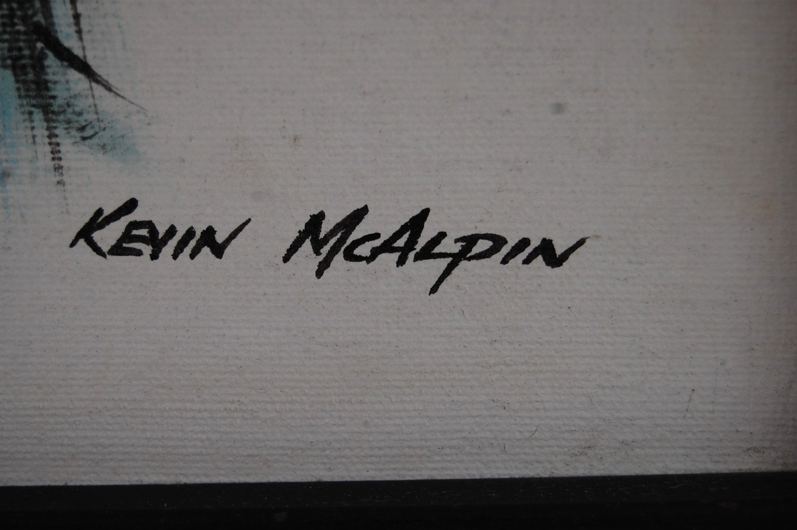 Vtg 70’s MCM Original Kevin McAlpin oil painting Five Blindfolded Children 16X12