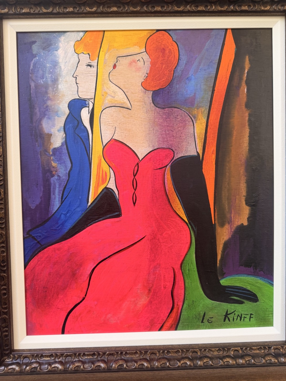 Linda Le Kinff «Stories» Signed Original Oil Wood Panel Artist Collection COA