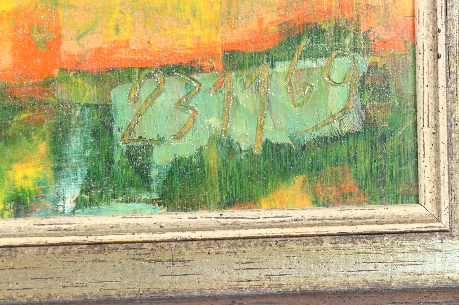 MEISSNER ANDRZEJ Abstract Landscape 1969 Composition Oil Painting Painting Signed