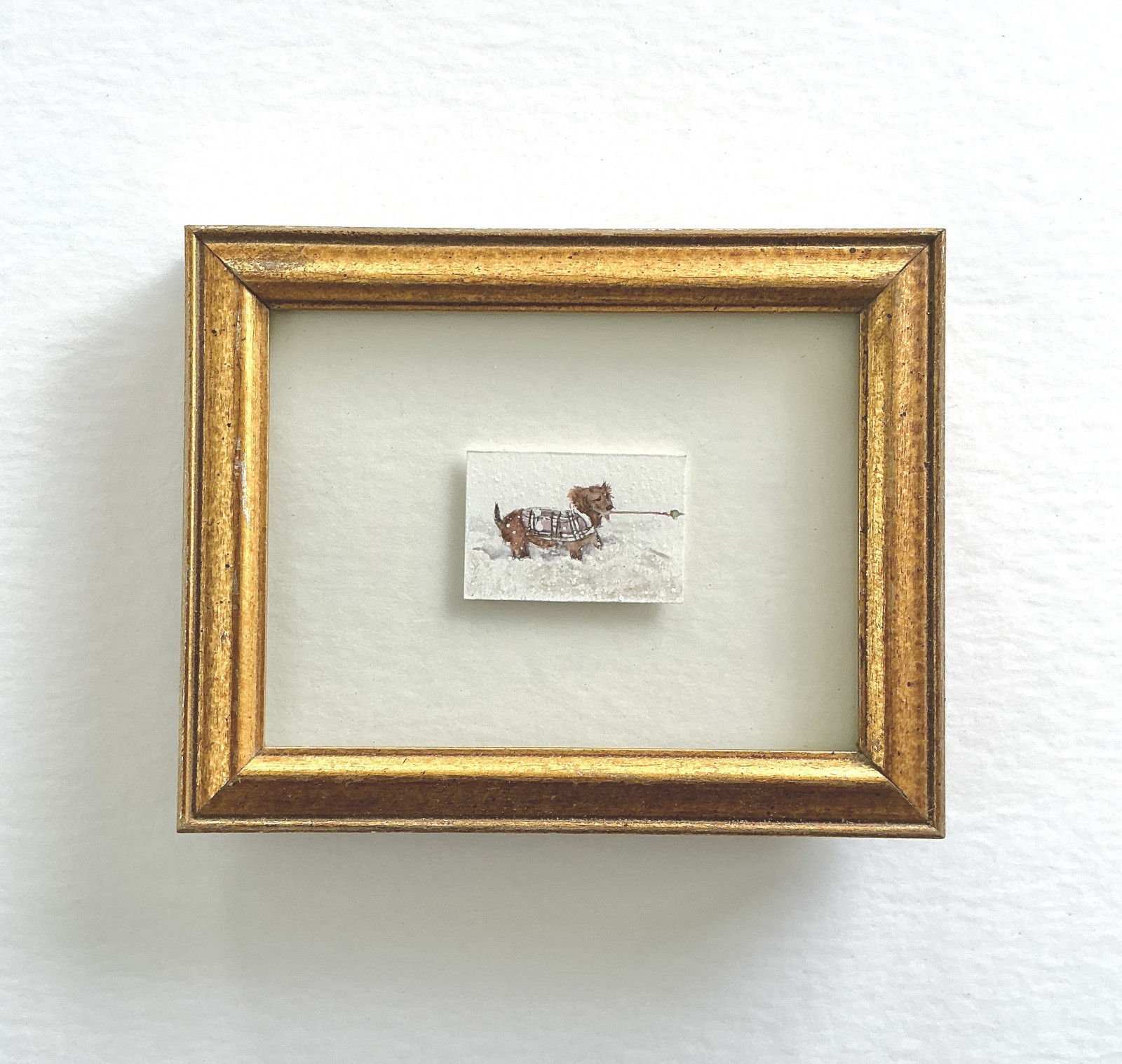 Custom Miniature Pet Portrait origin. Hand painted watercolor 1″ x 1.5″ or ACEO