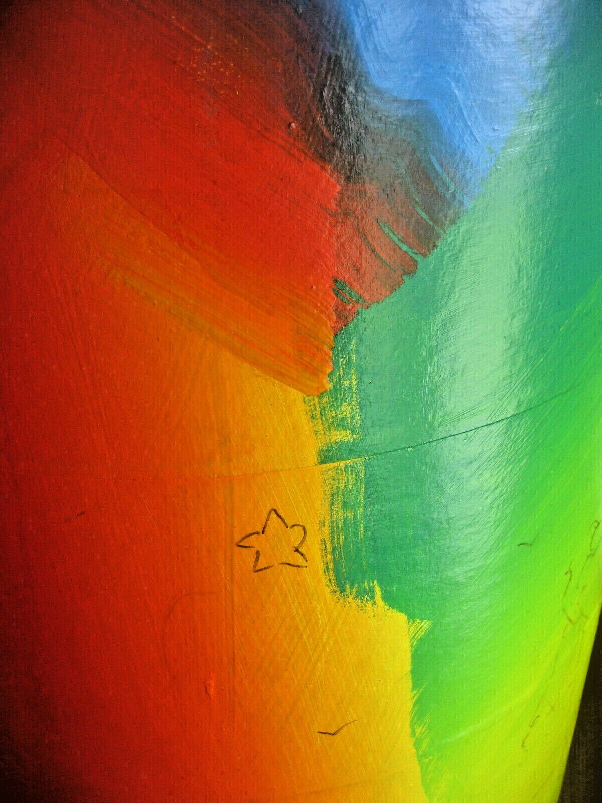 PETER MAX Original HUGE Acrylic Painting on Sonu Tube: 8 Feet Tall SHIP ANYWHERE