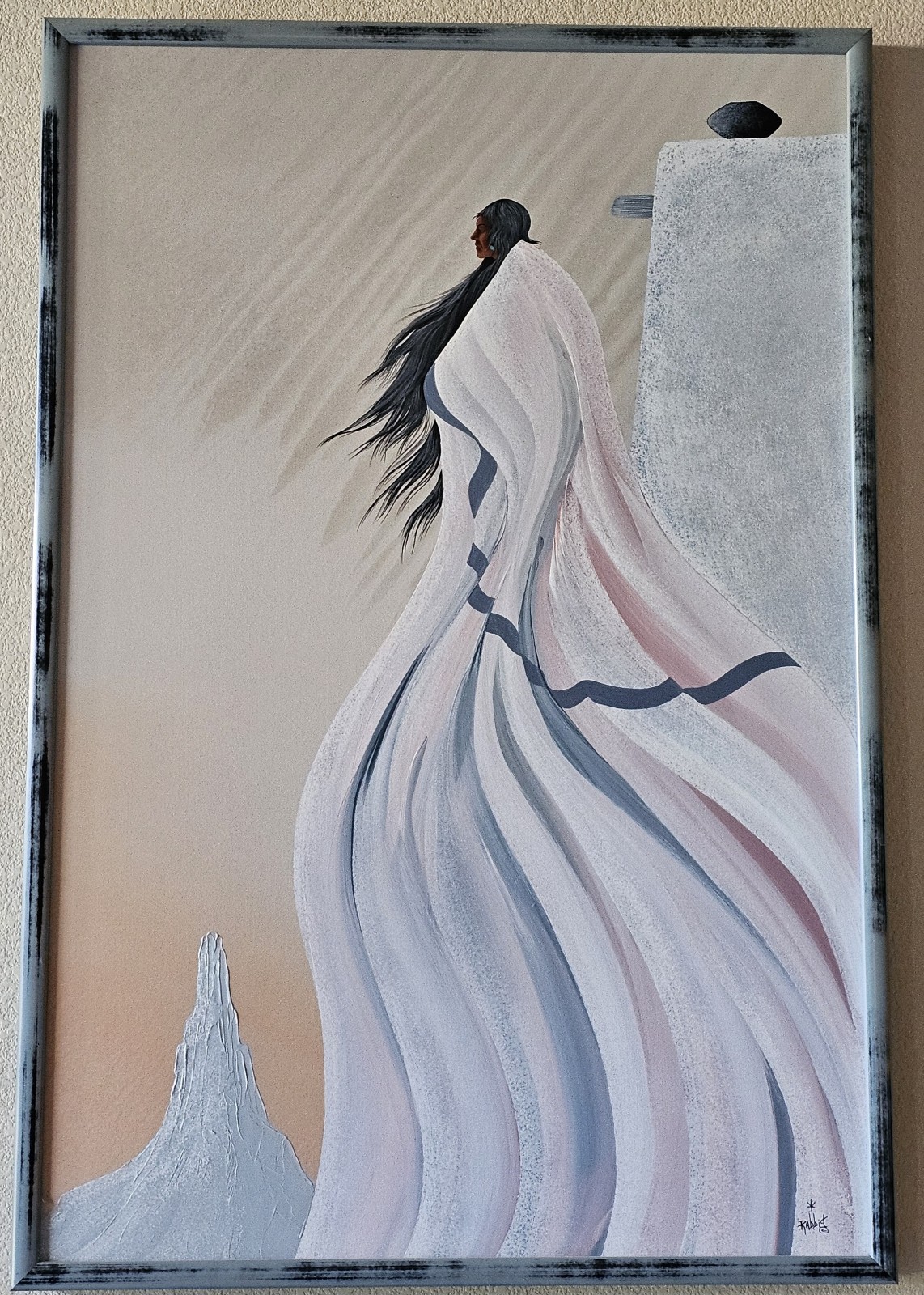 Songs In The Wind Theme William Bill Rabbit Acrylic Painting On Canvas 37×25