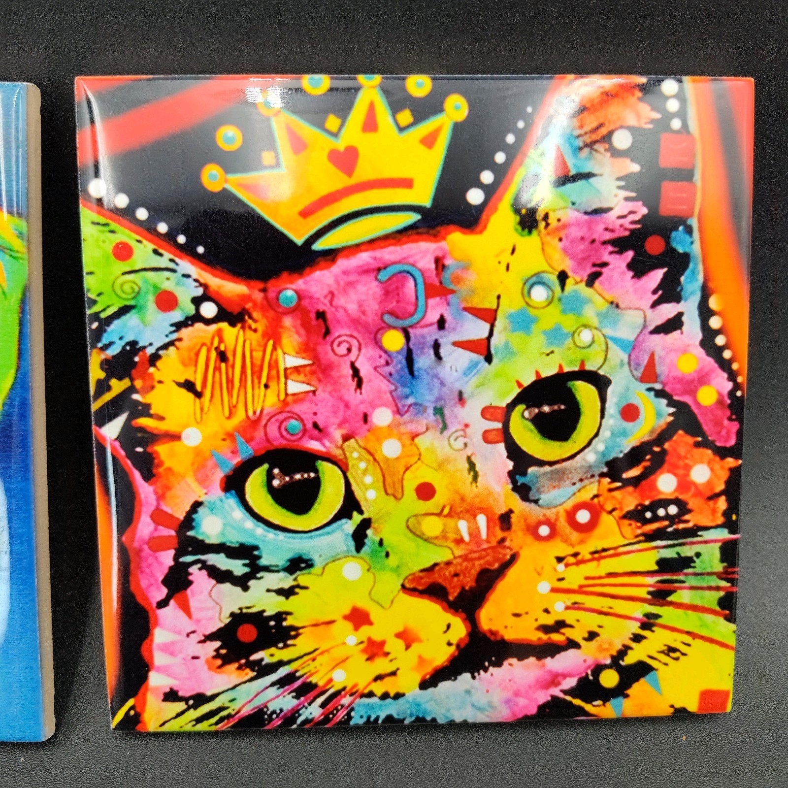 Art Mosaic Painting Dog Cat Pet Orig Portrait Animal Modern Artwork Square Multi