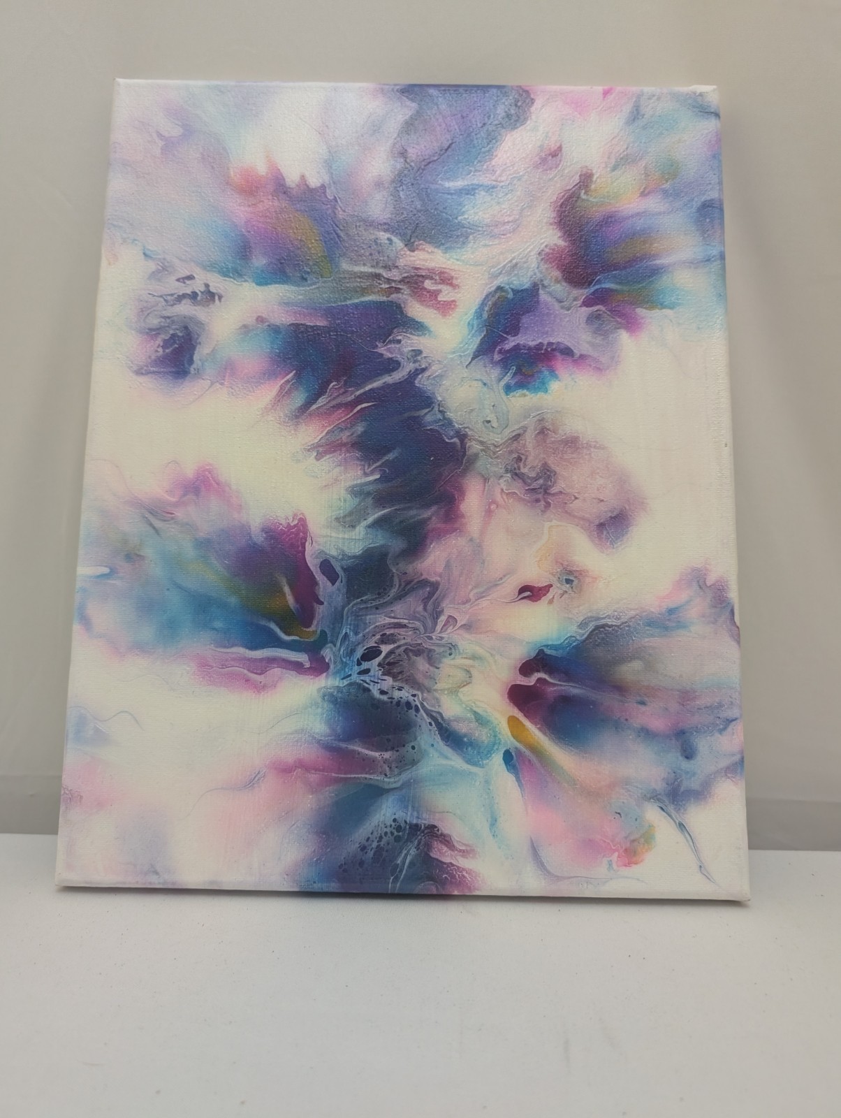 Acrylic Pour Painting 14″x11″ Multicolor