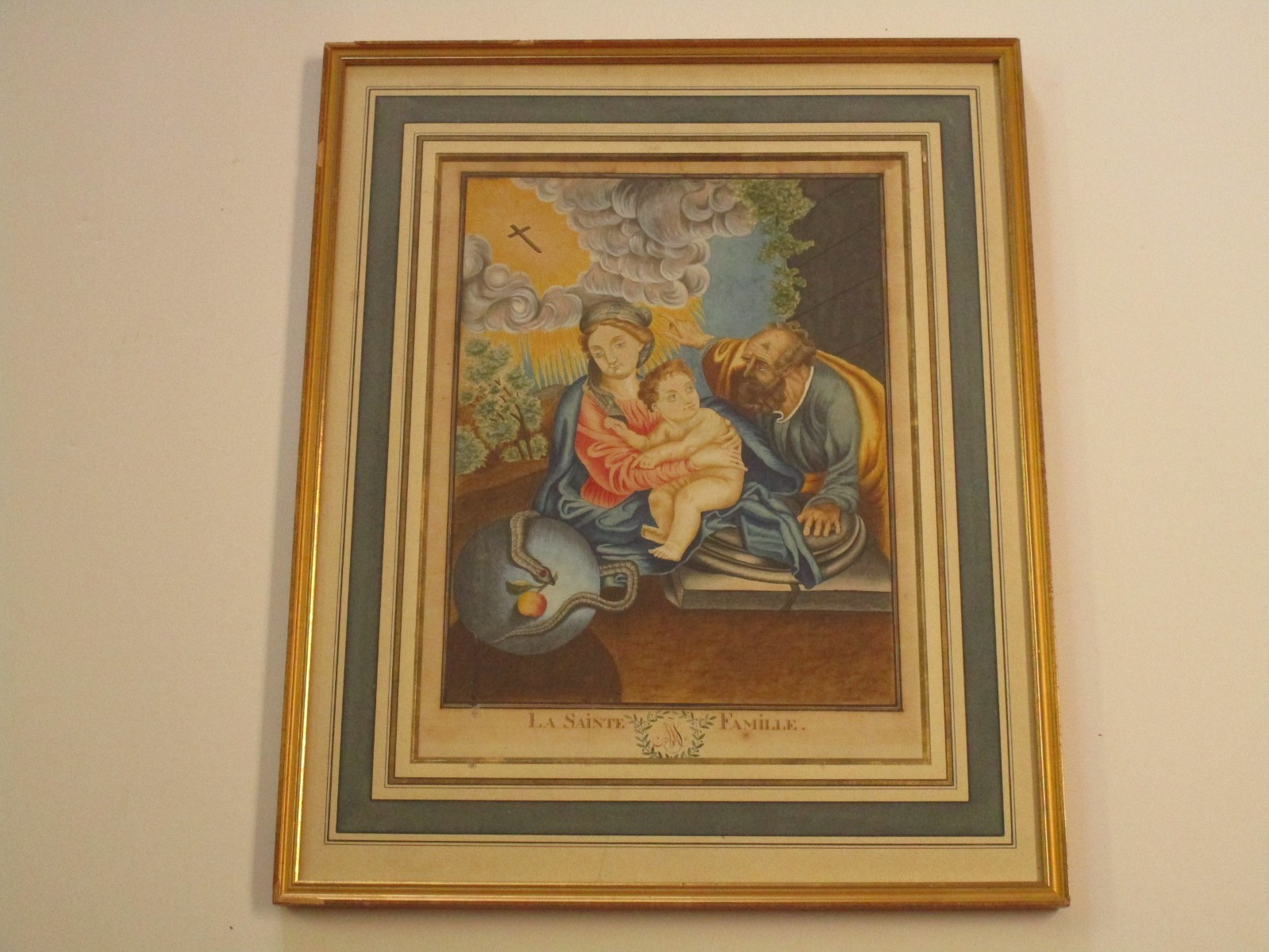 19TH CENTURY OLD MASTER PAINTING ANTIQUE MUSEUM QUALITY ICON SAINT MADONNA
