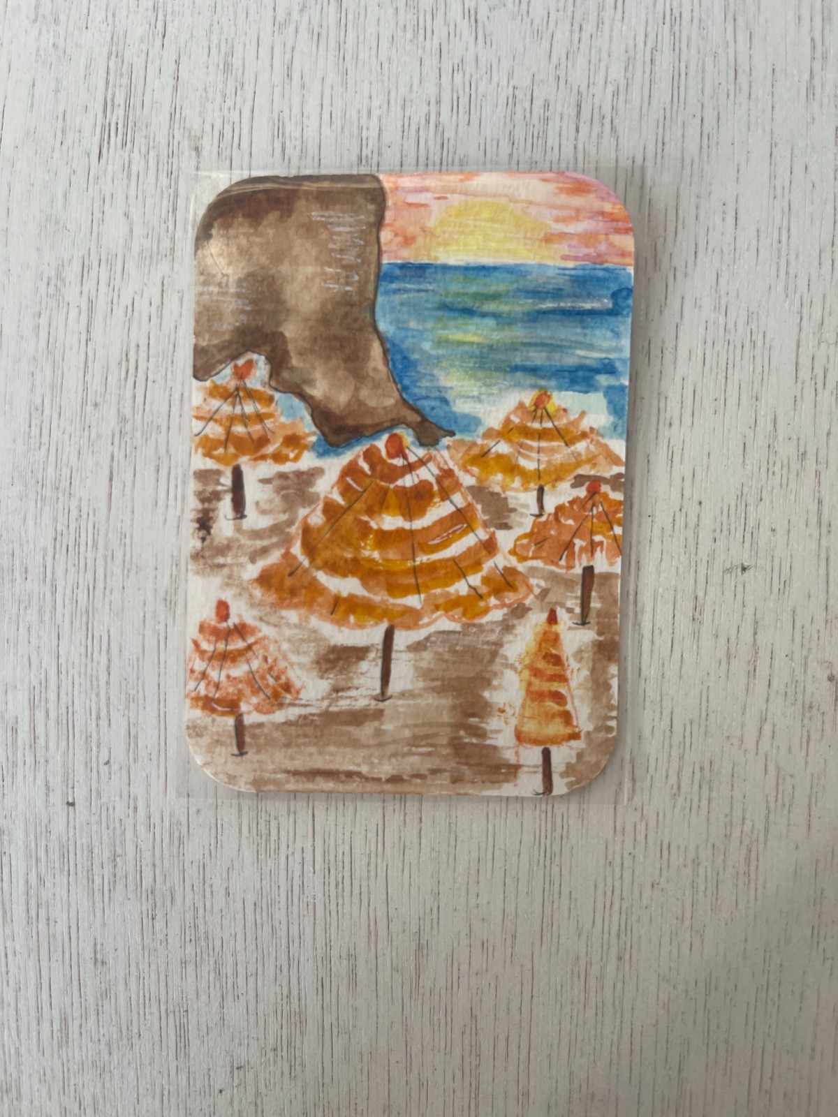Original Watercolor ACEO «Portofino on my mind» signed by alissamorgan