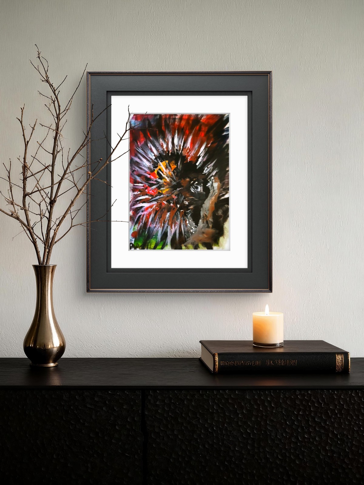 Porcupine Unique Abstract Expressionism Wall Art Canvas Board 11×14