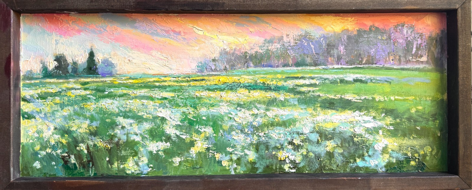 Abstract Landscape floral fields original art daffodils Western WA landscape