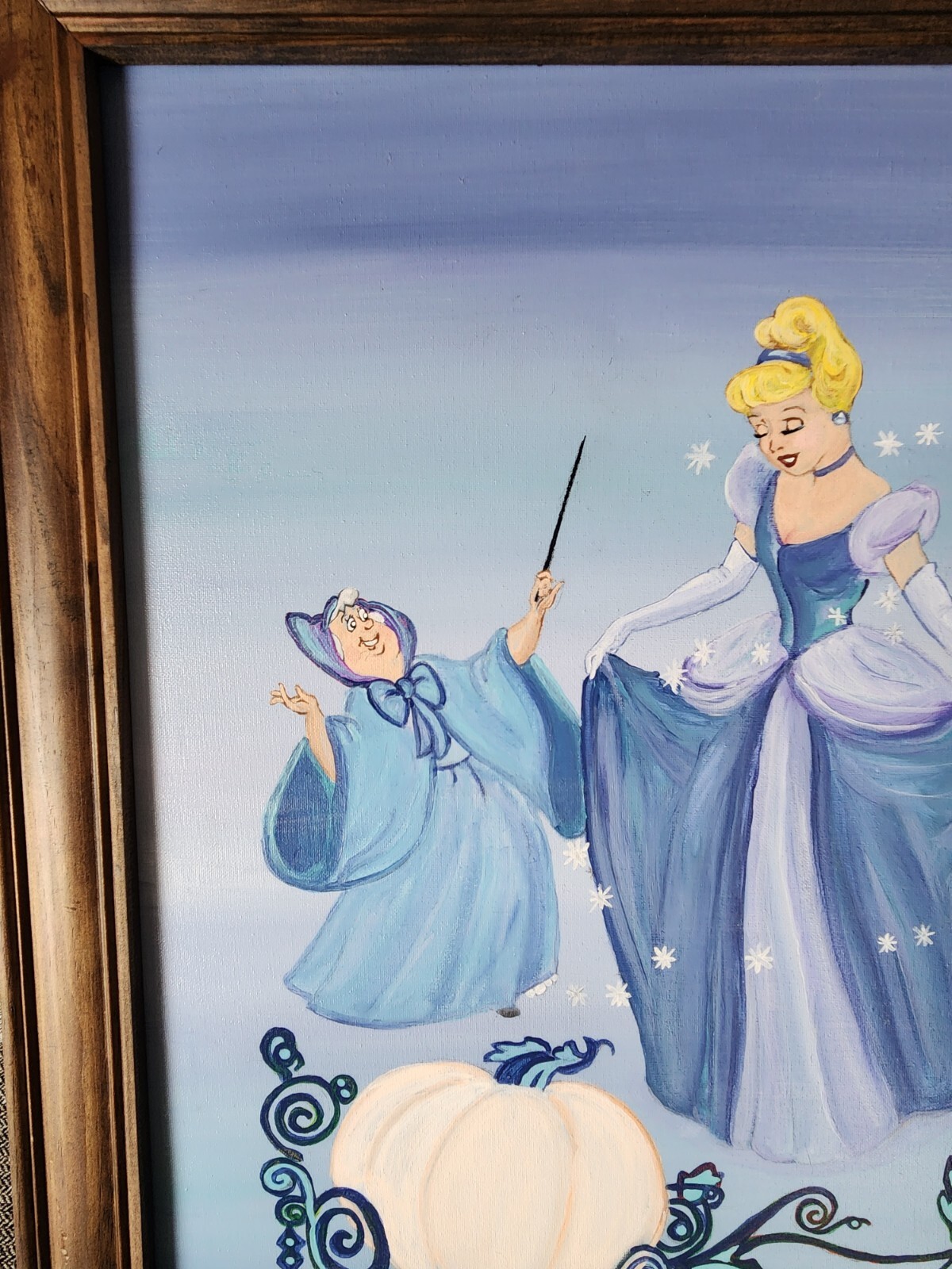 Princess Before the Ball, Original Art, Acrylic on Canvas, Framed, 22″ x 29″