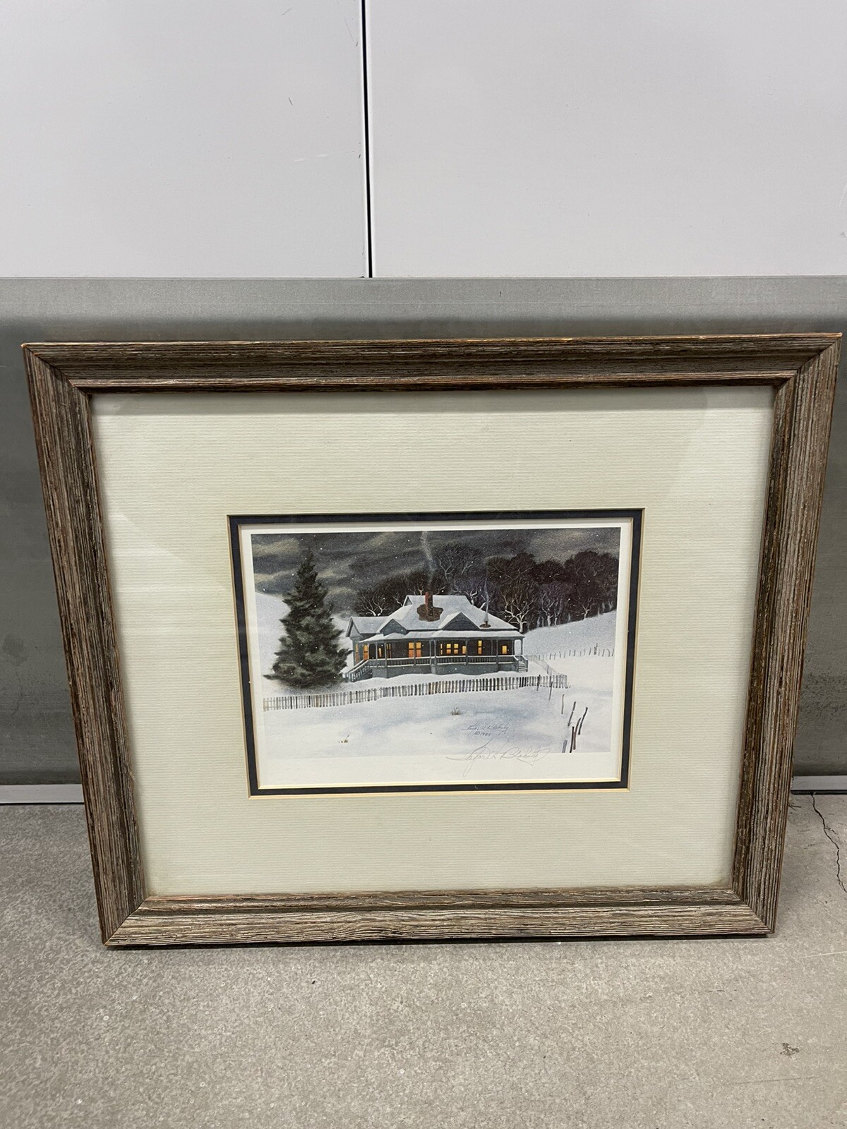 Vintage Taylor H. Blakely Signed Art Winters Eve 1984 Framed Lithograph