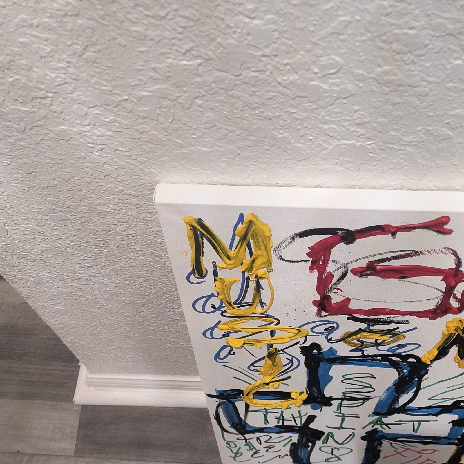 God is the, DJ,by Trey Coppland Abstract Graffiti Acrylic Painting, Signed