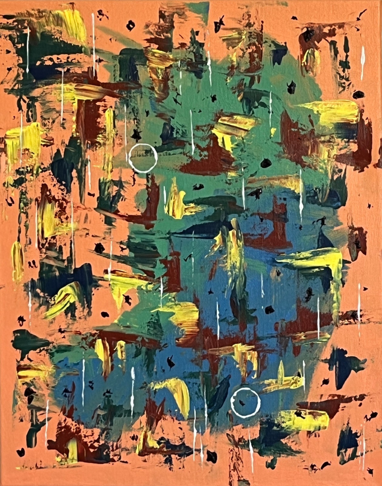Original Abstract Acrylic Art Painting titled F0511